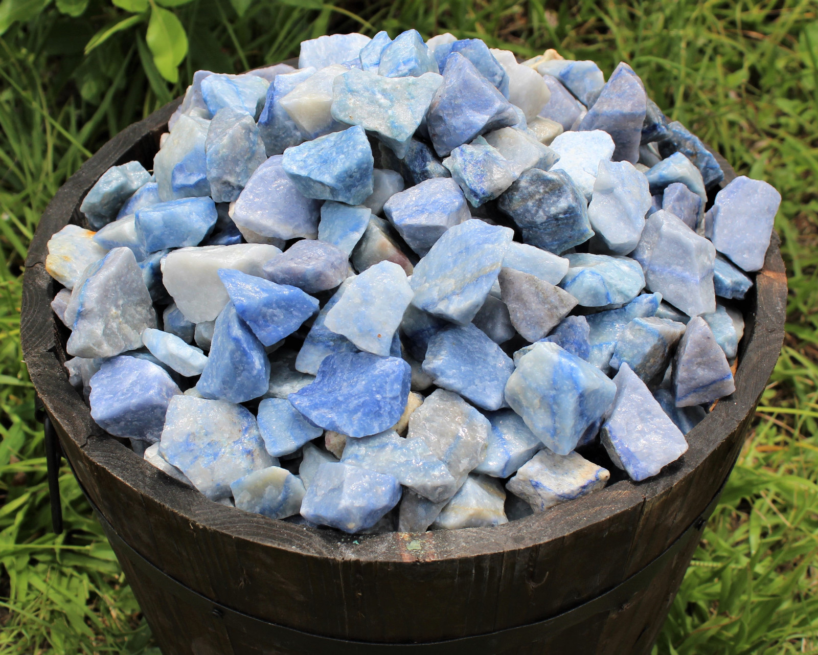 2 lb Blue Quartz Rough Crystal (Natural Raw Gemstone) Wholesale Bulk Lot