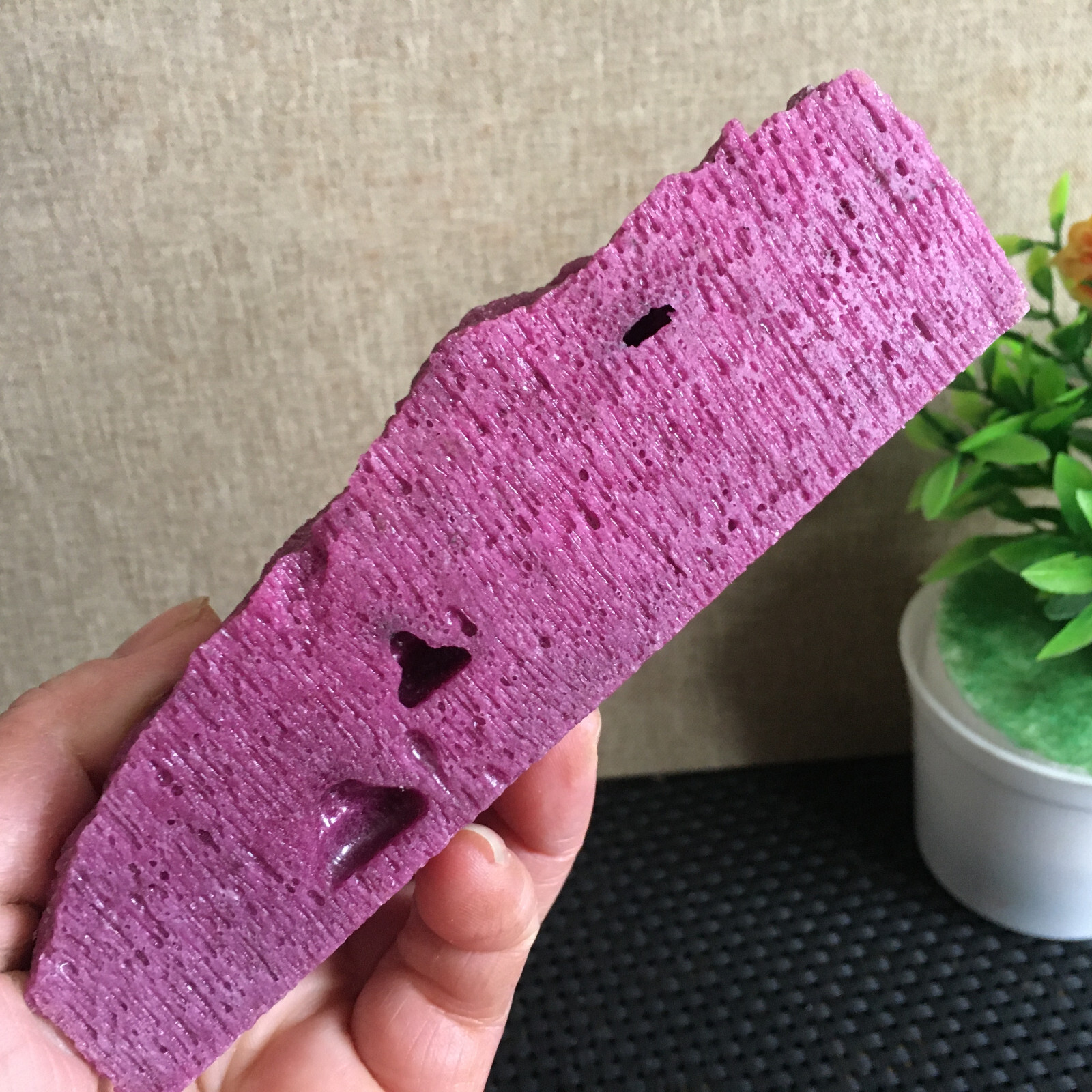 279g Rose red corundum from Afghanistan rough without any treatment B1875