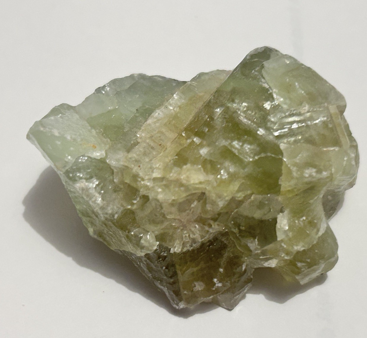 Green Calcite Specimen Translucent Mineral Rough Cut Stone 56 grams 2.5 in.