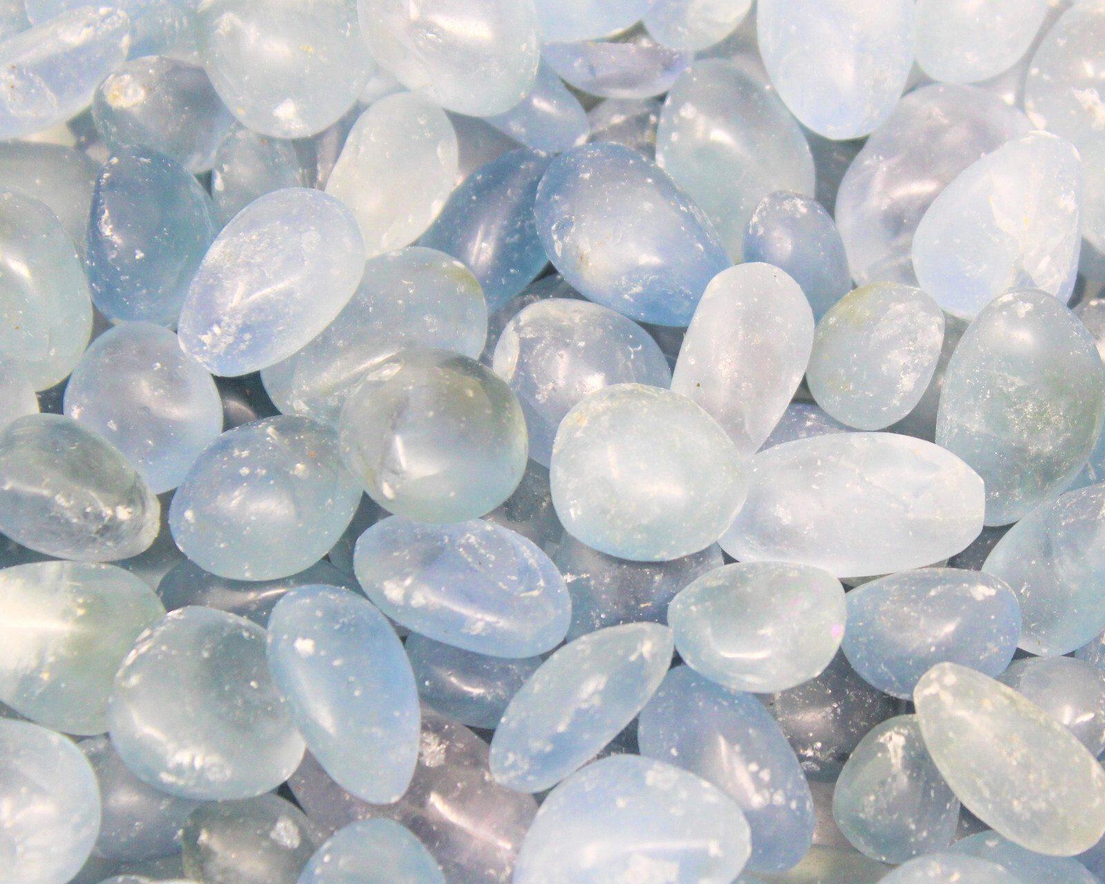 1 Medium Blue Celestite Tumbled Stone (Crystal Healing Rare Gemstone Celestine)