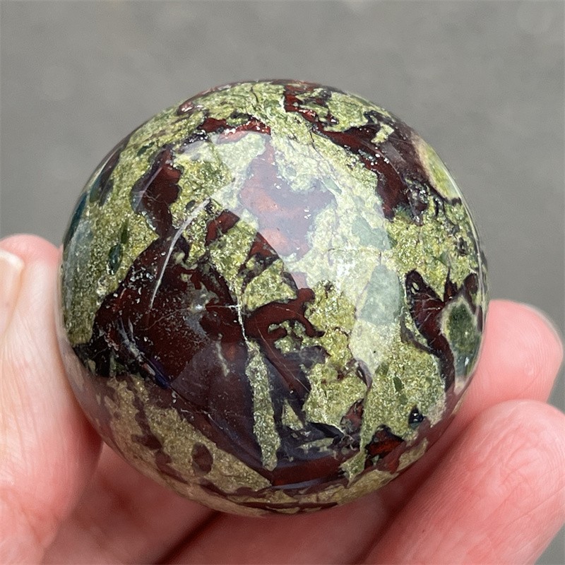 30mm+ Natural dragon blood jasper Ball Quartz Crystal Sphere Healing Random 1PC