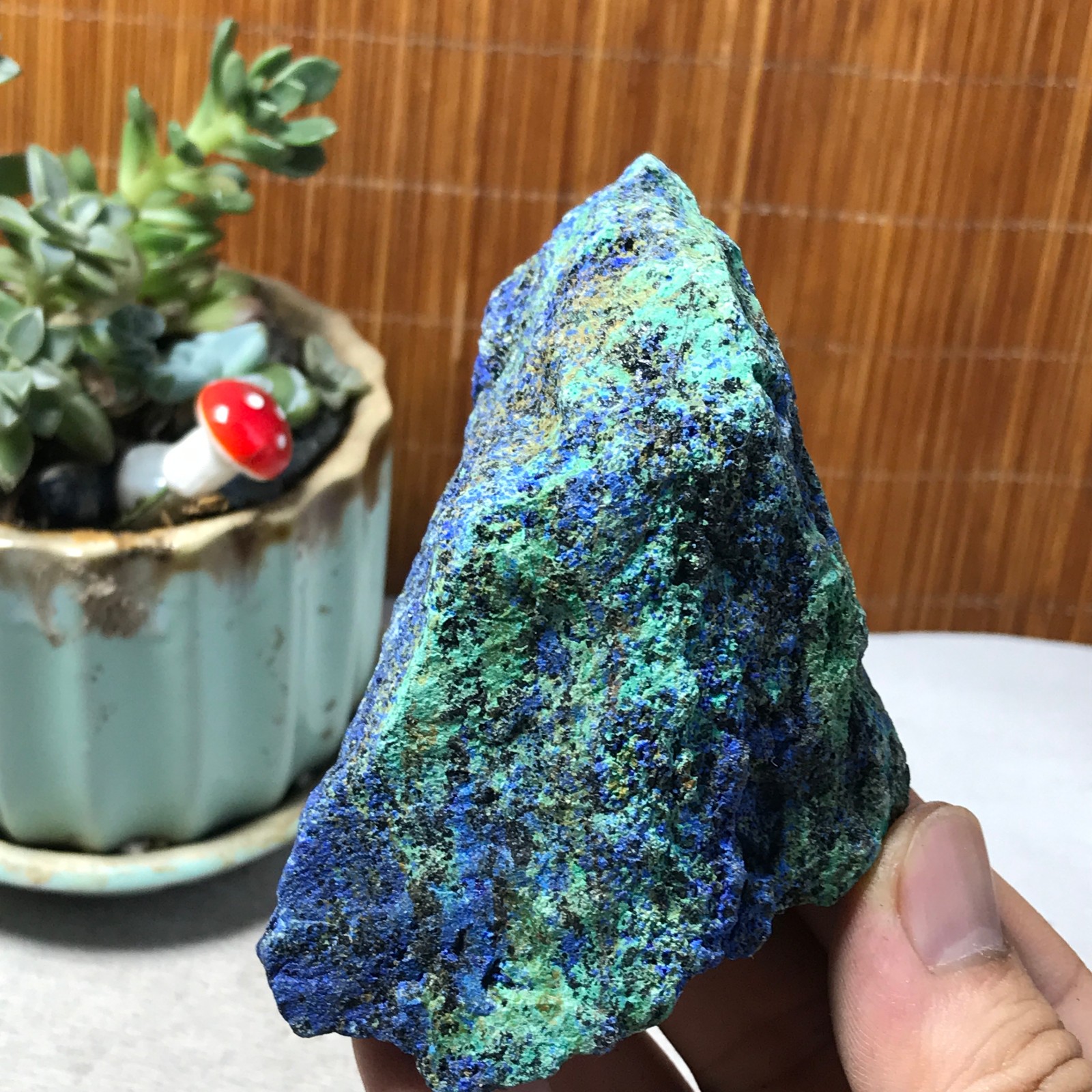 219g Natural Azurite/Malachite gemstone Rough original Crystal Specimen A6538