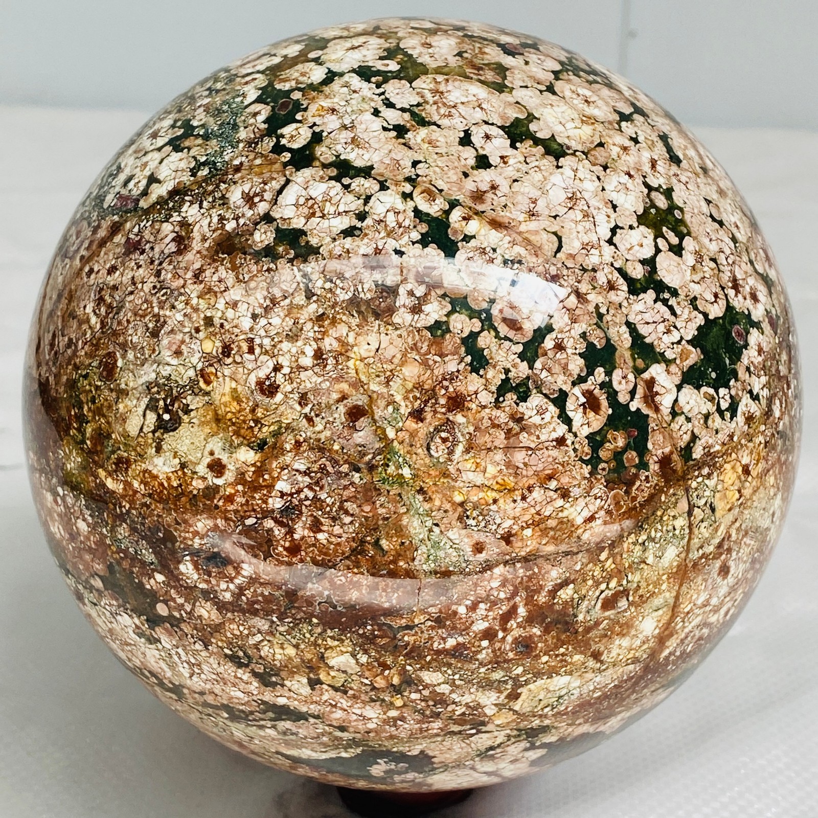 Natural Polished Pink cherry blossom agate BALL Madagascar 3960G (8.73LB)