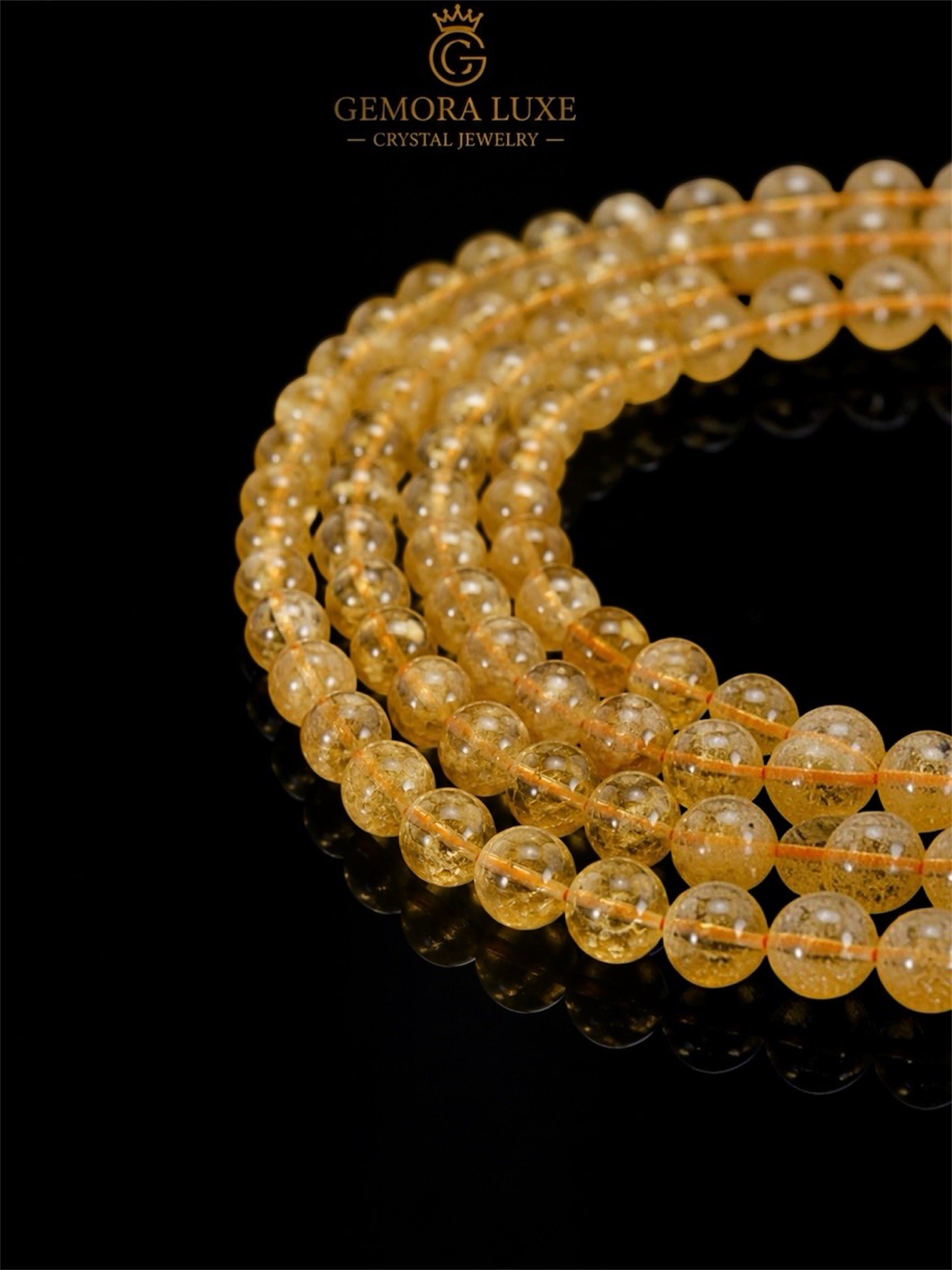 Natural Citrine Gemstone Beads | Round Loose Beads | 4mm 6mm 8mm 10mm