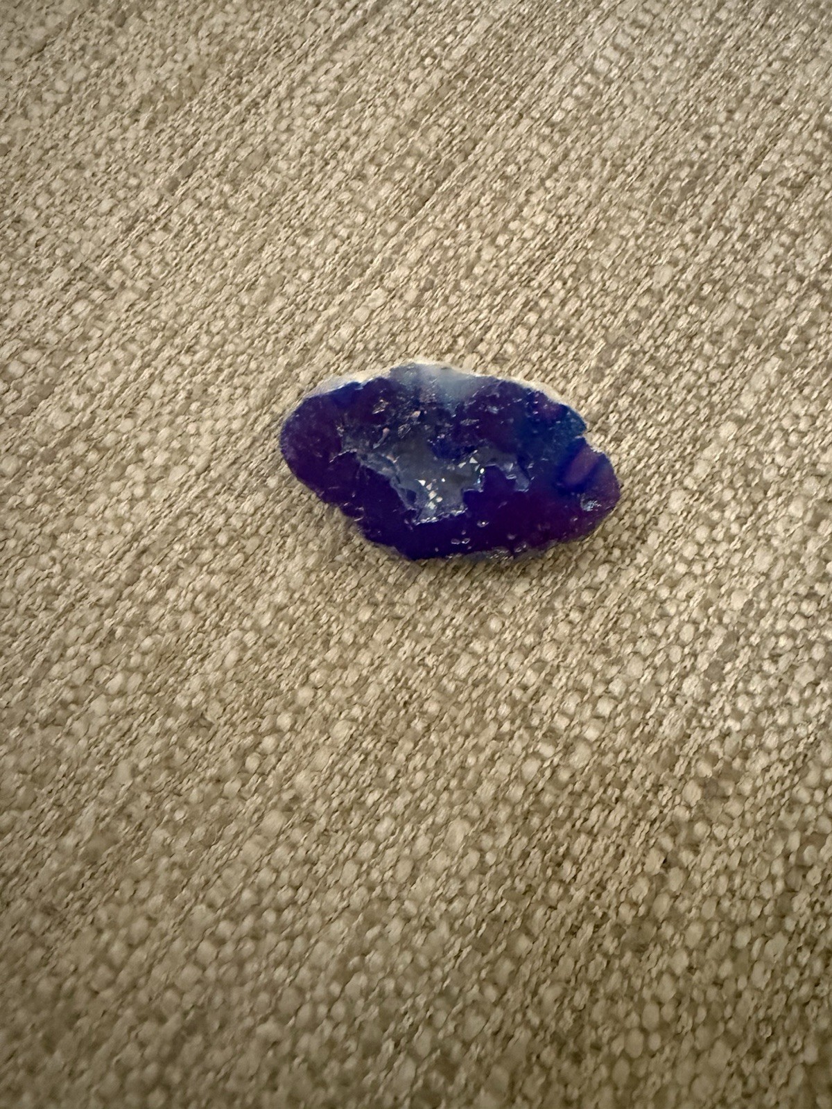 Small iridescent blue Agate Geode Slice