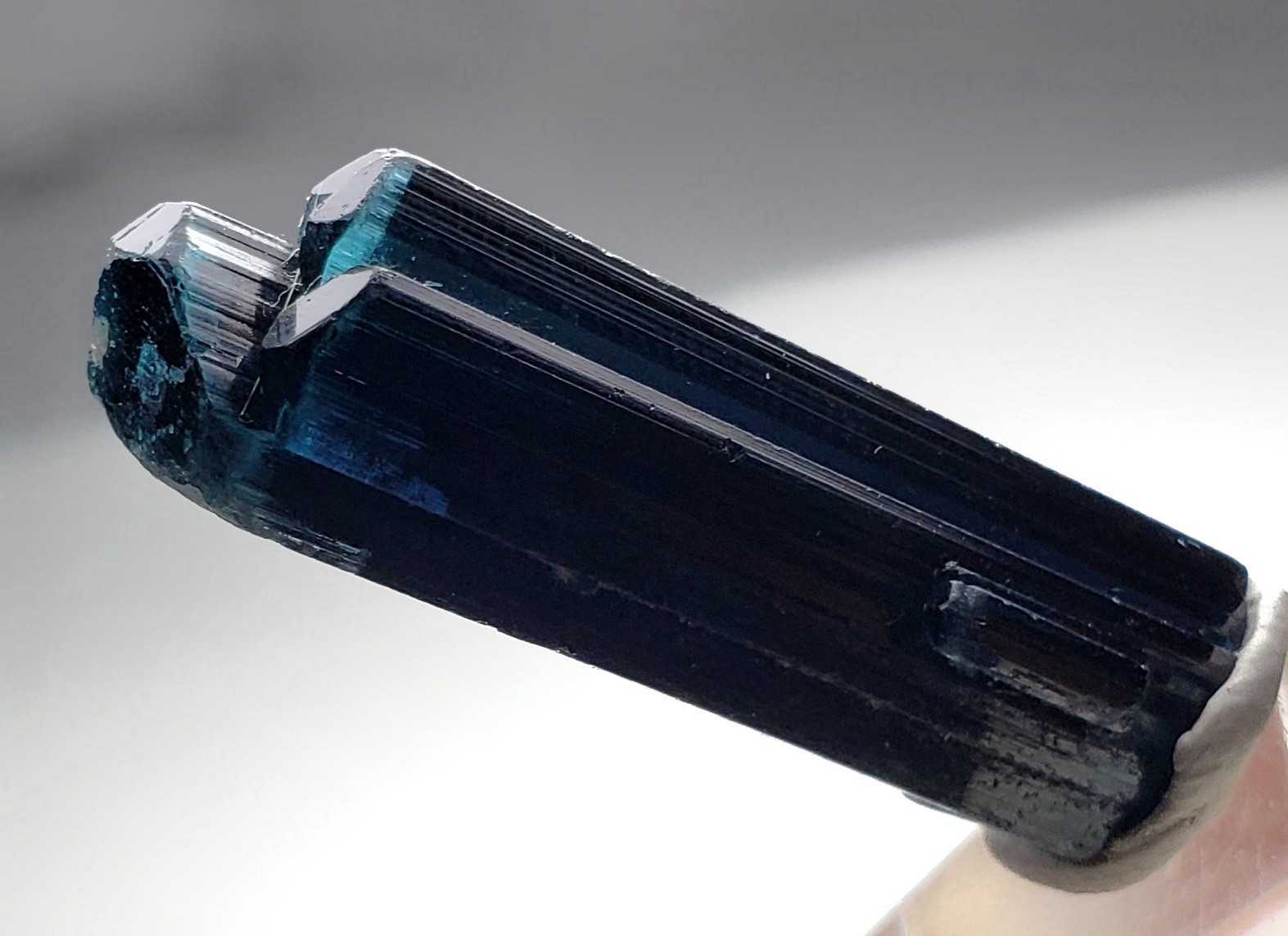 Dark Blue Indicolite Tourmaline Crystal From Afghanistan Peech Mine 29.9 Carats