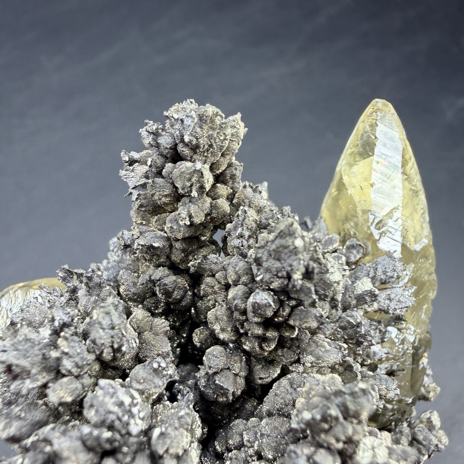 Golden Calcite Crystals on Wild Looking Chalcopyrite Matrix / Missouri *VIDEO*