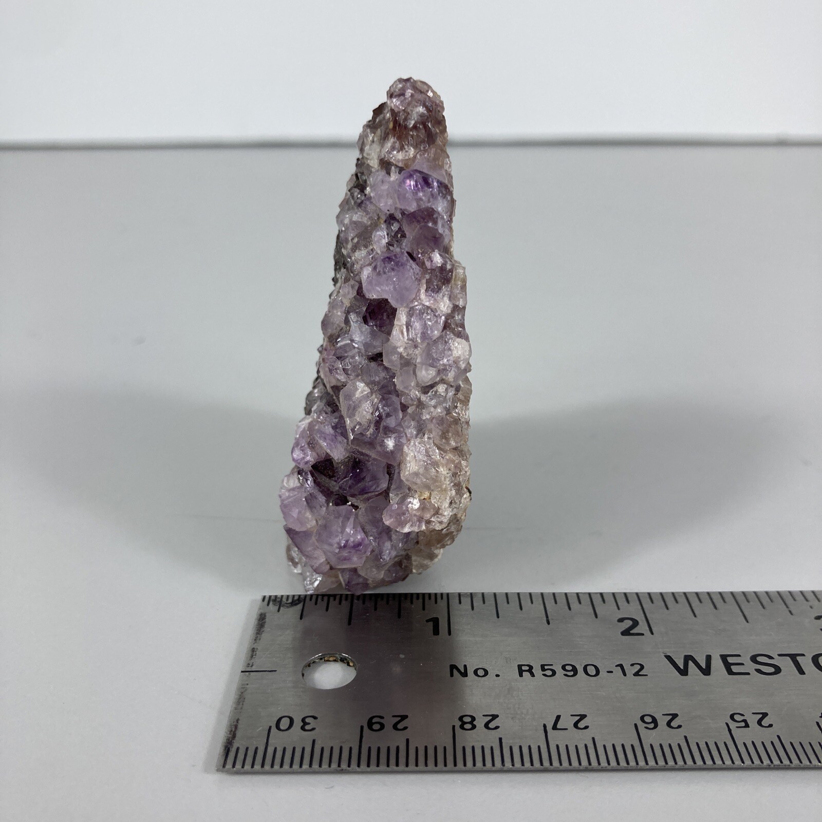 Light Pale Purple Crystal Cluster Geode Rock Quartz 3.6 Ounces 3″ x 2″ Stands Up