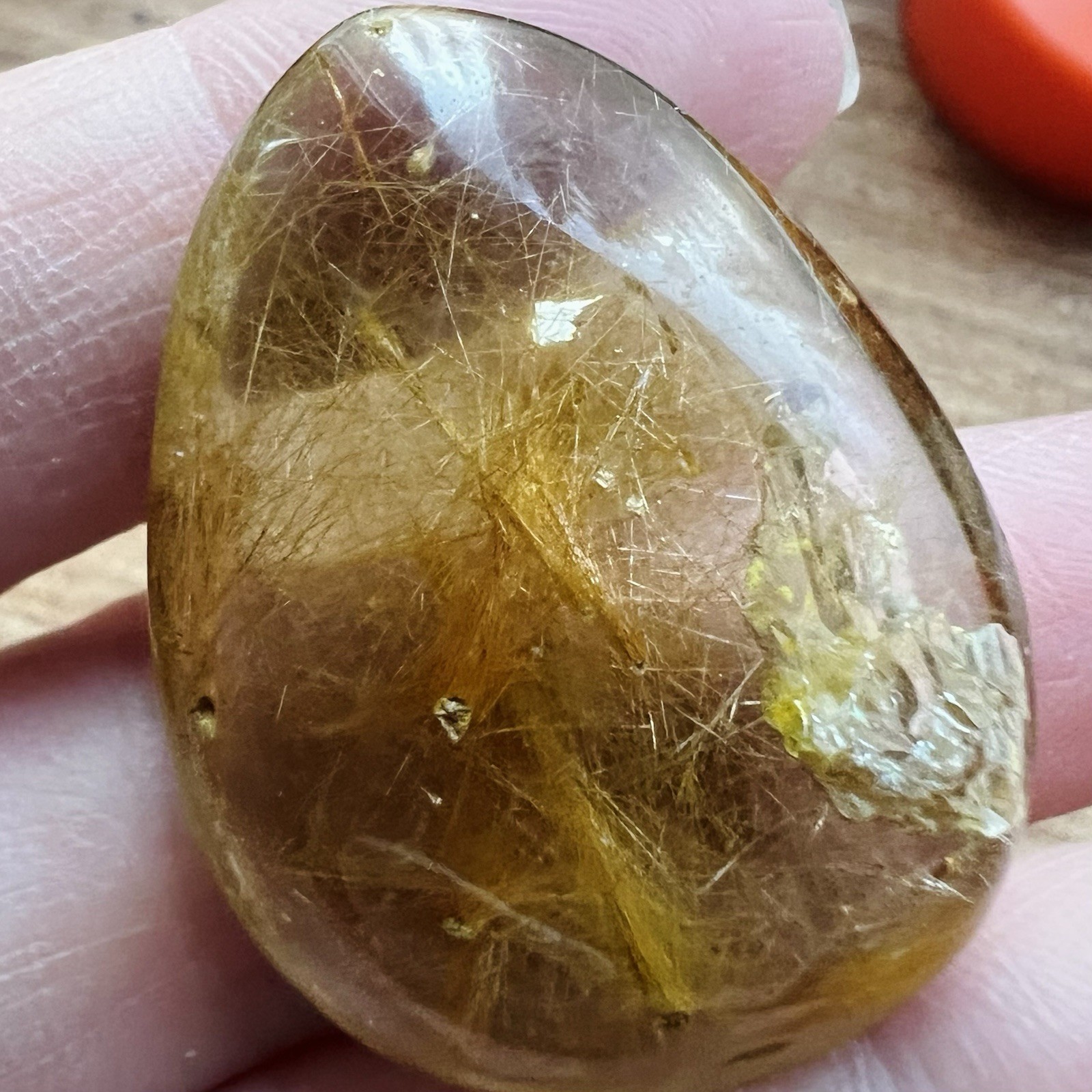 Golden Rutile Quartz With Moving Rutile Inclusion