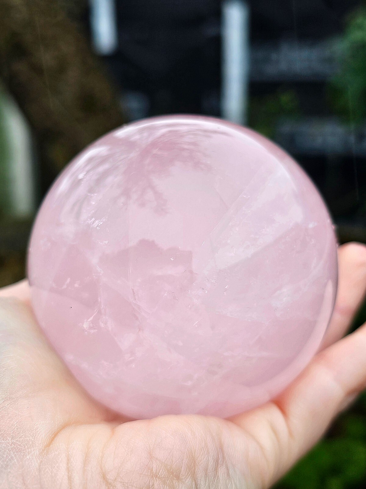 XL Large Rose quartz Sphere love healer self love pink 638g 6.8cm