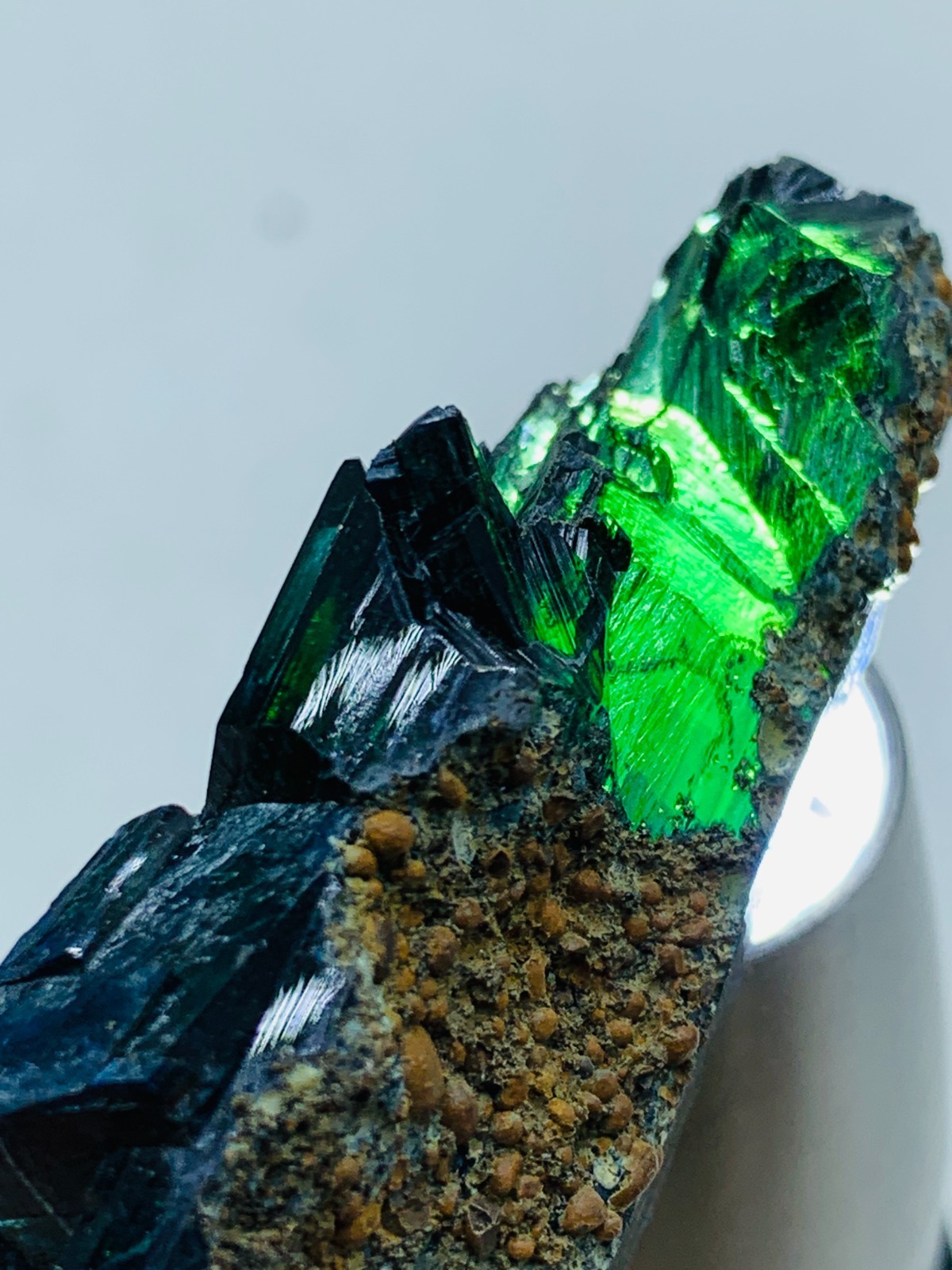 148ct 68mm TOP EXCELLENT BLUE GREEN VIVIANITE CRYSTALS Specimen FROM Brazil