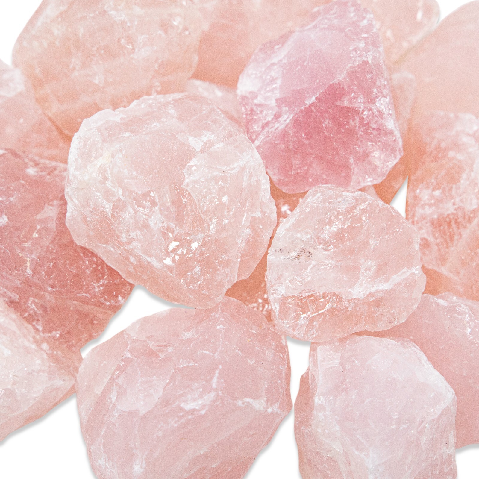 Rough Rose Quartz Crystals Bulk, Heart Chakra Raw Stones for Tumbling & Healing