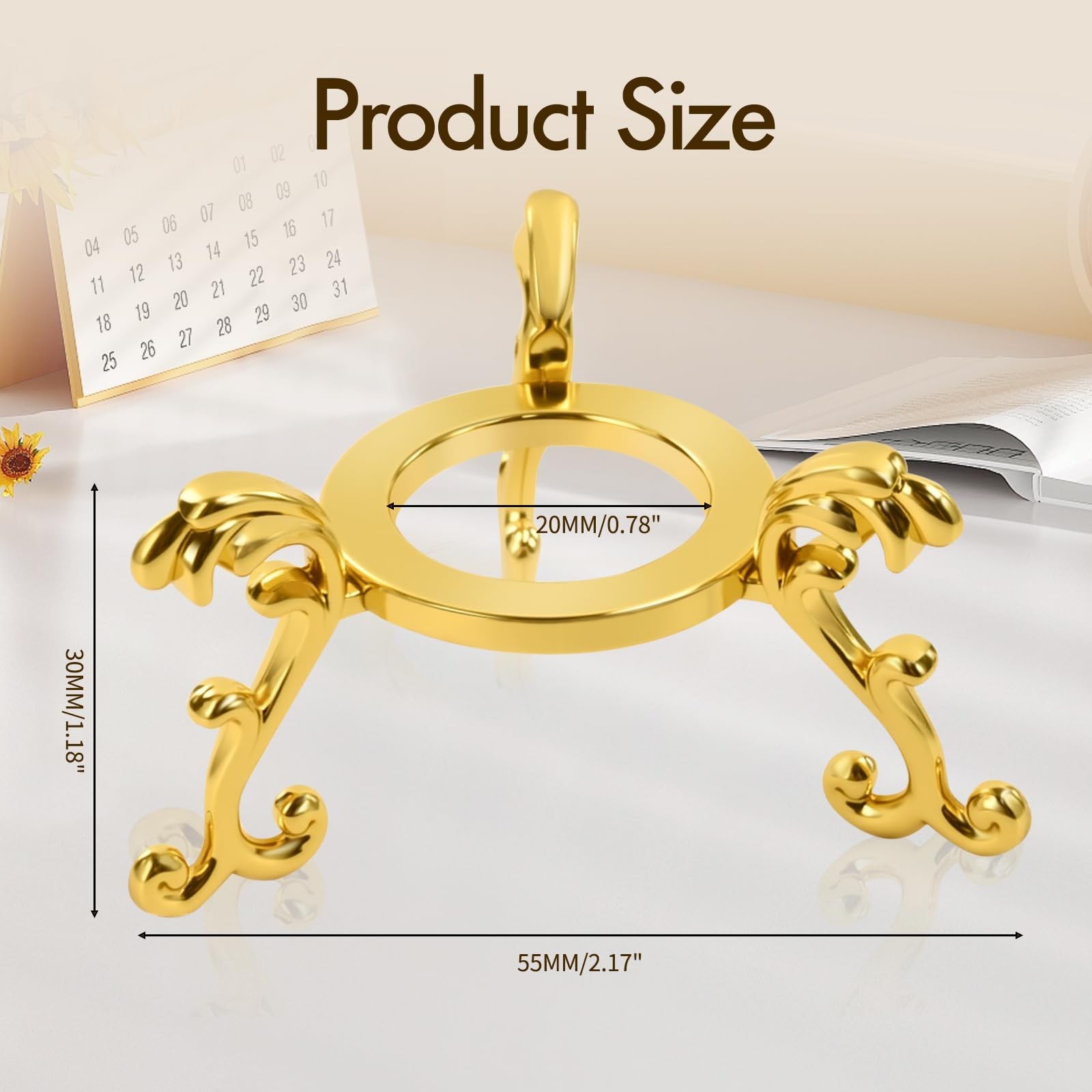​ 10Pcs Gold Crystal Stands, Gold Sphere Display Holder for 40mm-80mm Crystal…