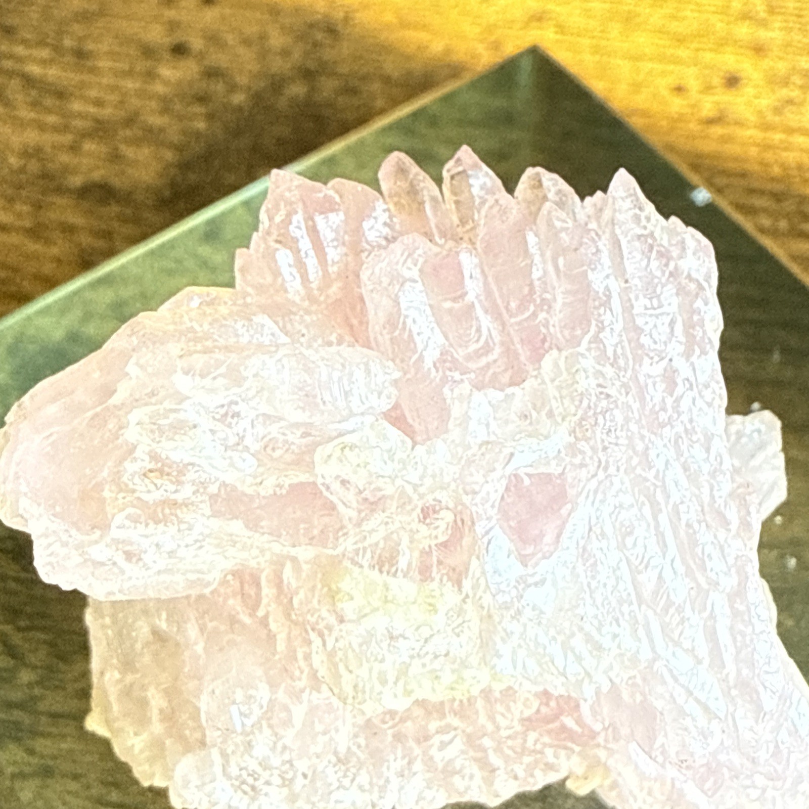 Crystalized Rose Quartz Cluster, Minas Gerais , Brazil, 34+ Grm, Natural, Old In