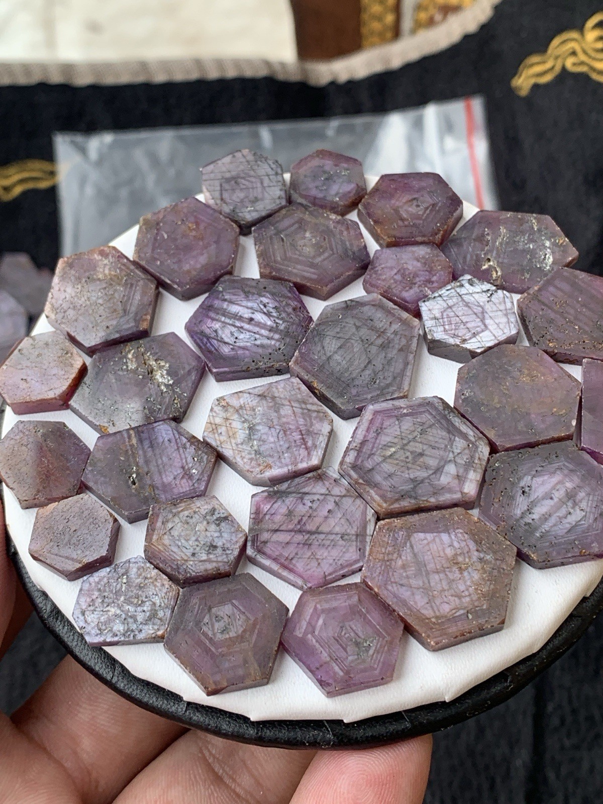 360 Carats Polished Beautiful Ruby Slices Corundum- Corundum Ruby Slices.