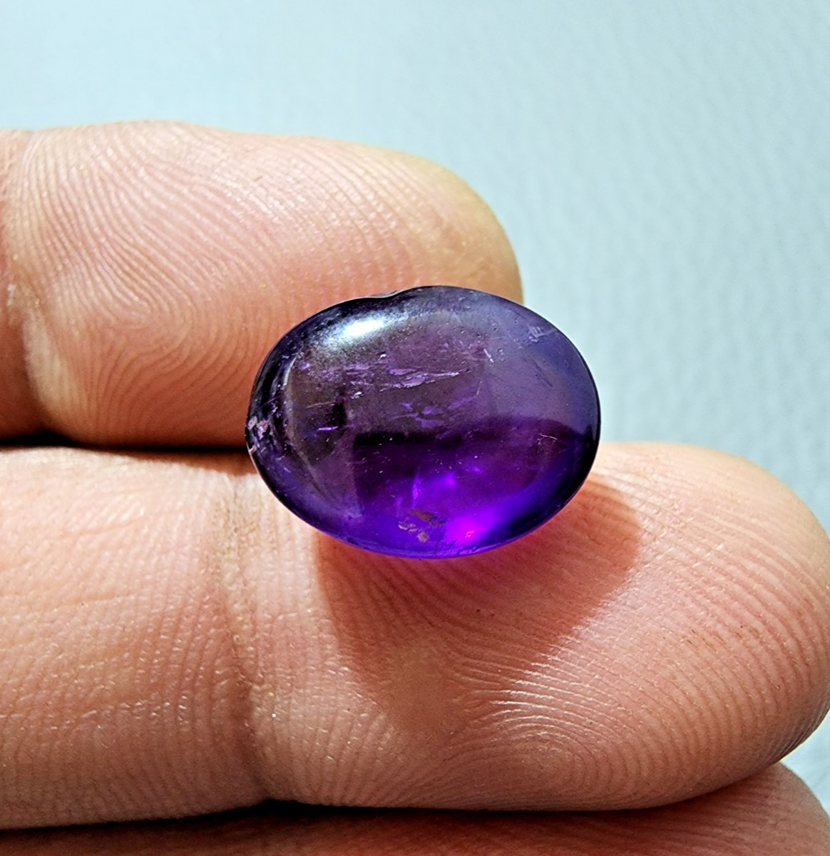 7.80 Crt Natural Purple Amethyst Gemstone Purple Amethyst Oval Shape Cabochon