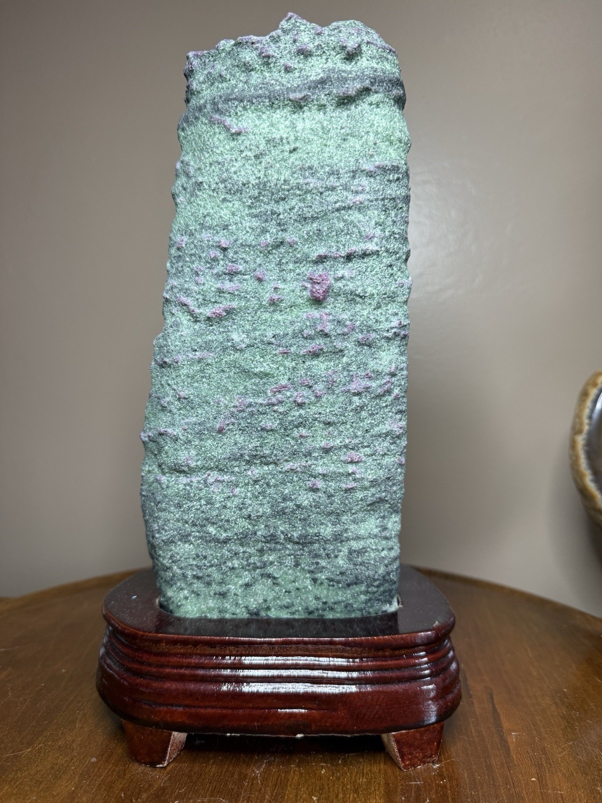 Ruby In Zoisite Raw Statement Specimen 9+ Pounds Custom Stand