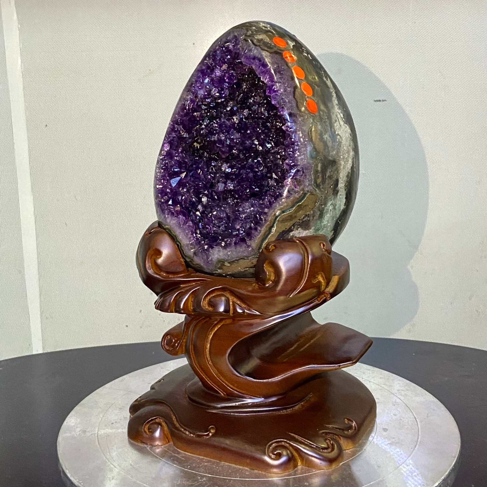 10.7LB Large Natural amethyst Dinosaur egg Quartz Crystal specimen healing