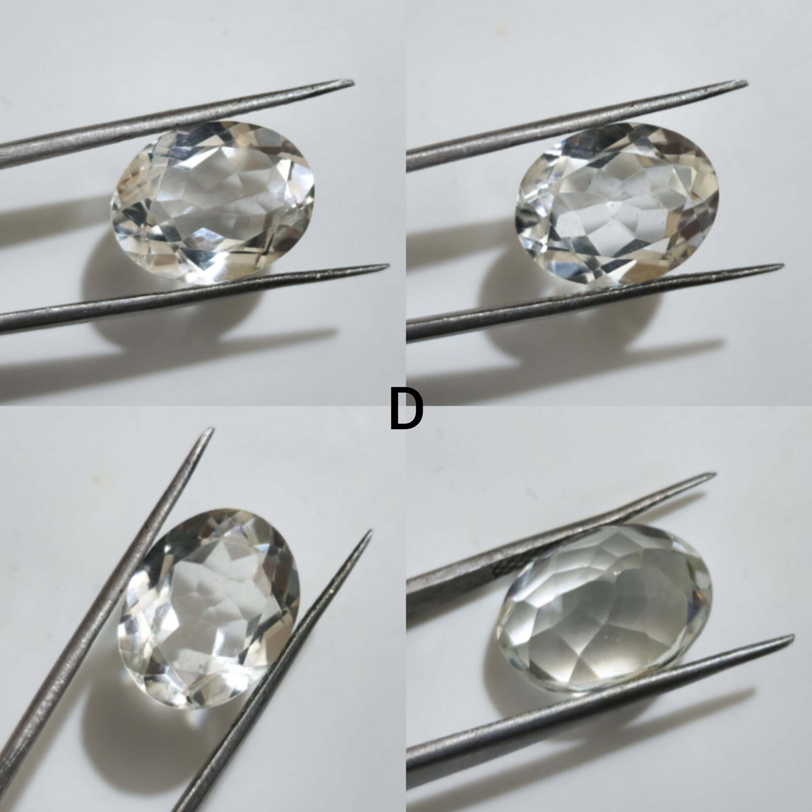 Unique White Clear Crystal Quartz Faceted Cut Loose Gemstone Jewelry For Making