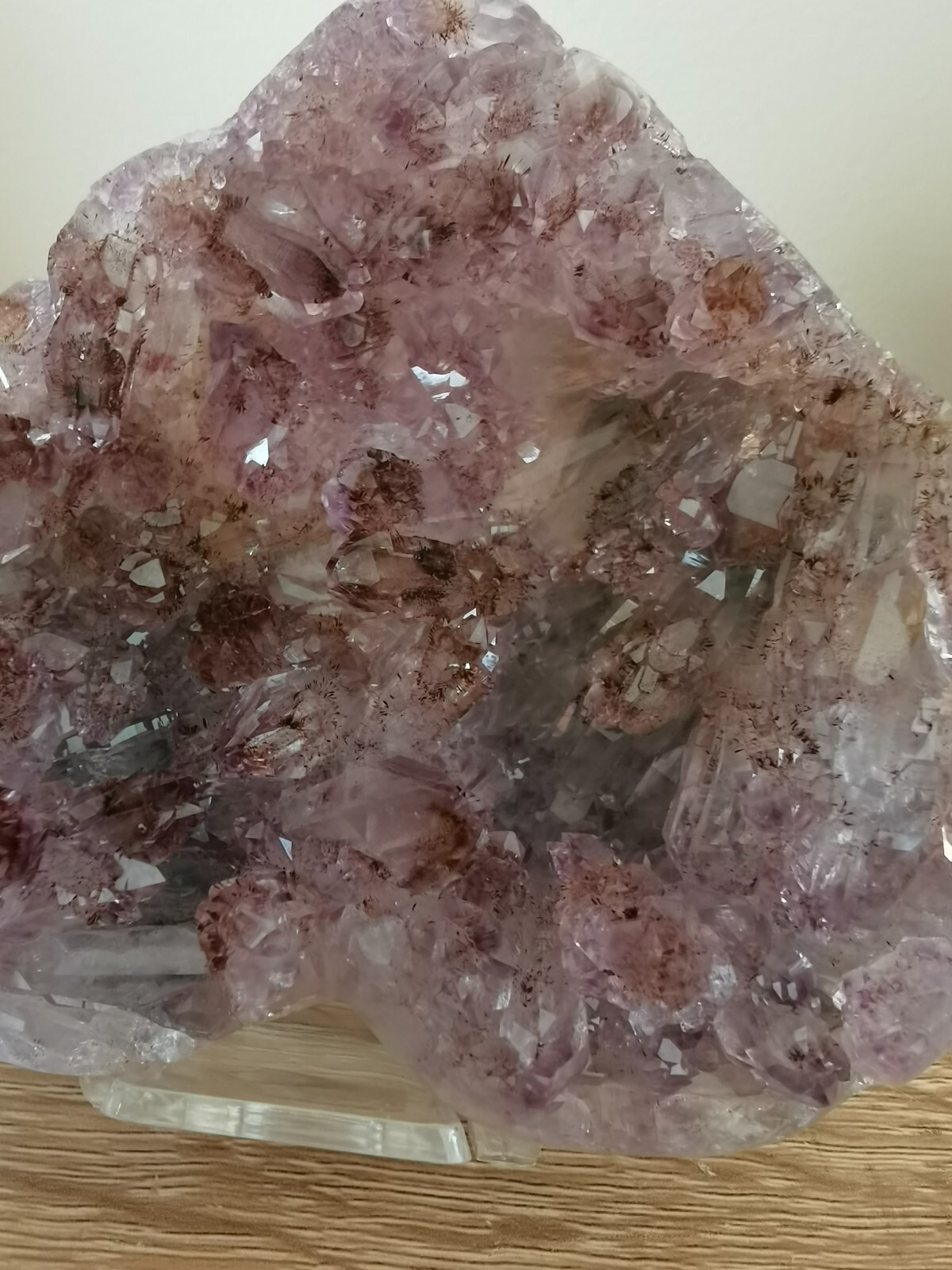 303g Natural Brazil Galaxy Amethyst colorful flicker Crystal 11 x 9×3cm