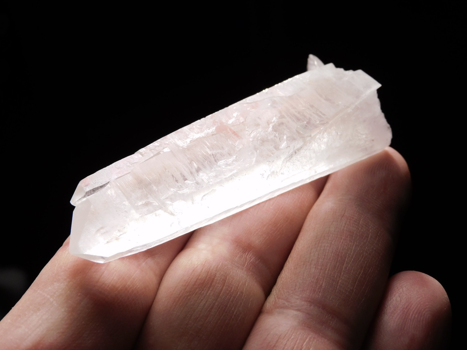 Long! Translucent! QUARTZ Crystal TWIN 100% Natural Brazil 46.1gr
