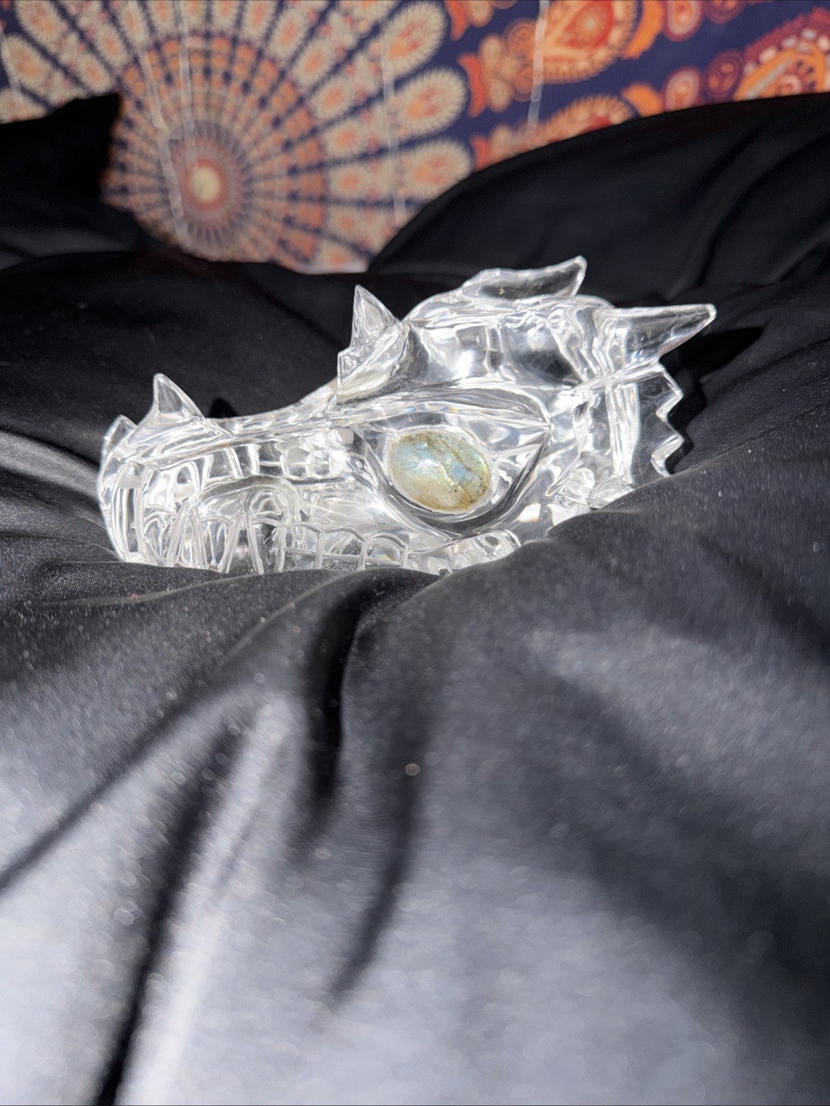 K9 Crystal Dragon With Laboradite Eyes