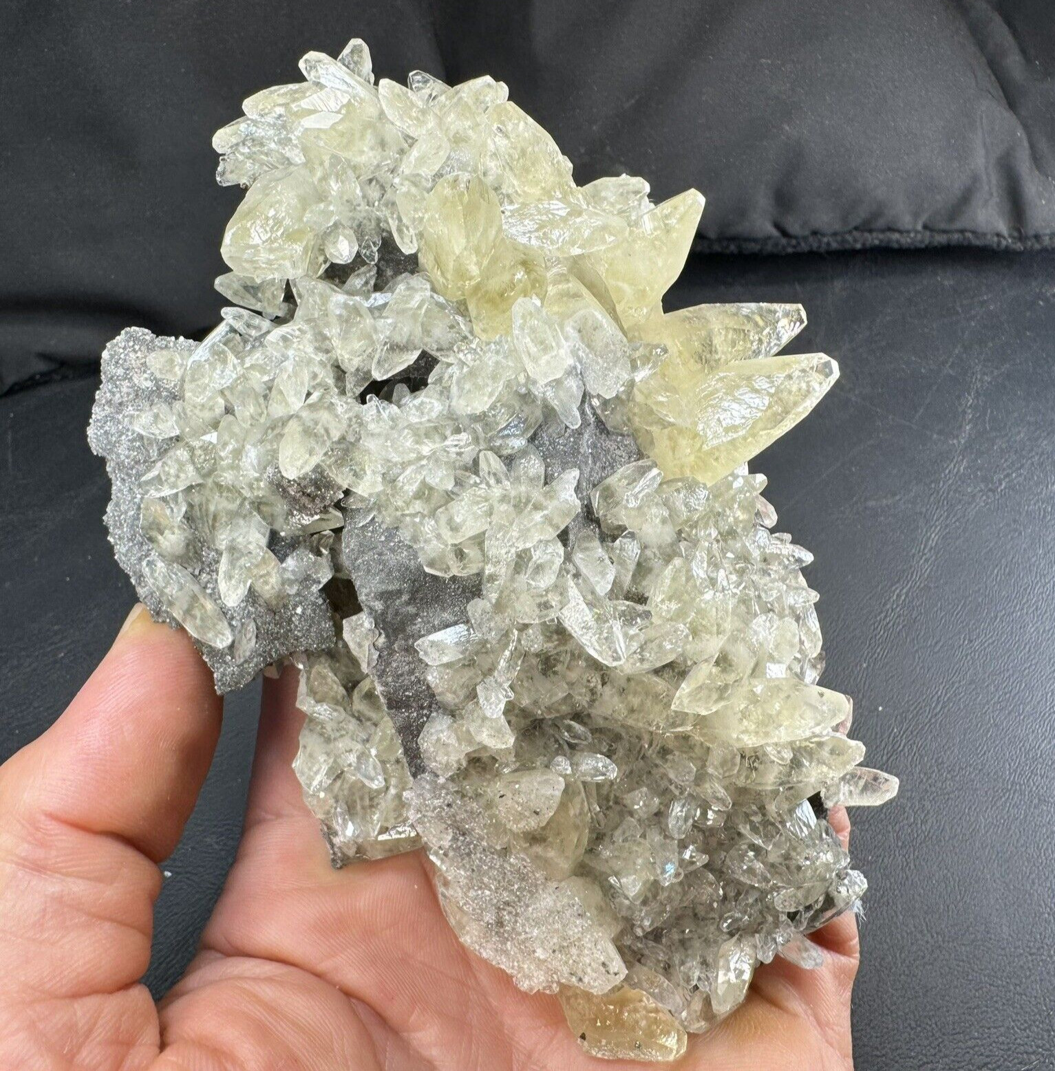 Calcite Crystals with Chalcopyrite Dolomite on Matrix / Missouri