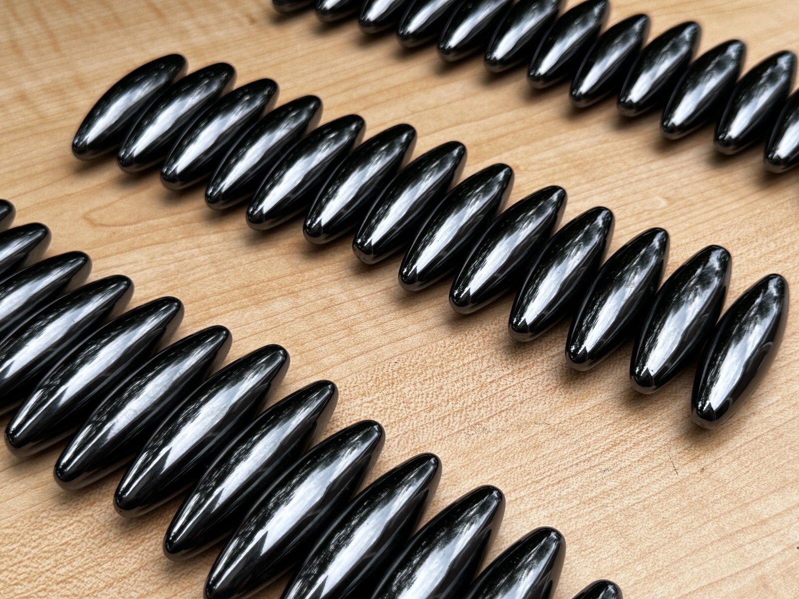 Magnet Hematite Elliptical Zingers, Oval Magnet Hematite, Wholesale Bulk Lot