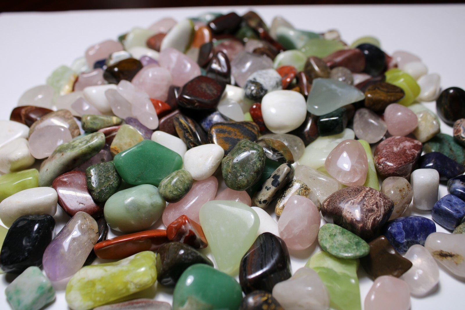 30-50 colorful Mixed Natural Assorted bulk tumbled Gem stone mix 1/4lb