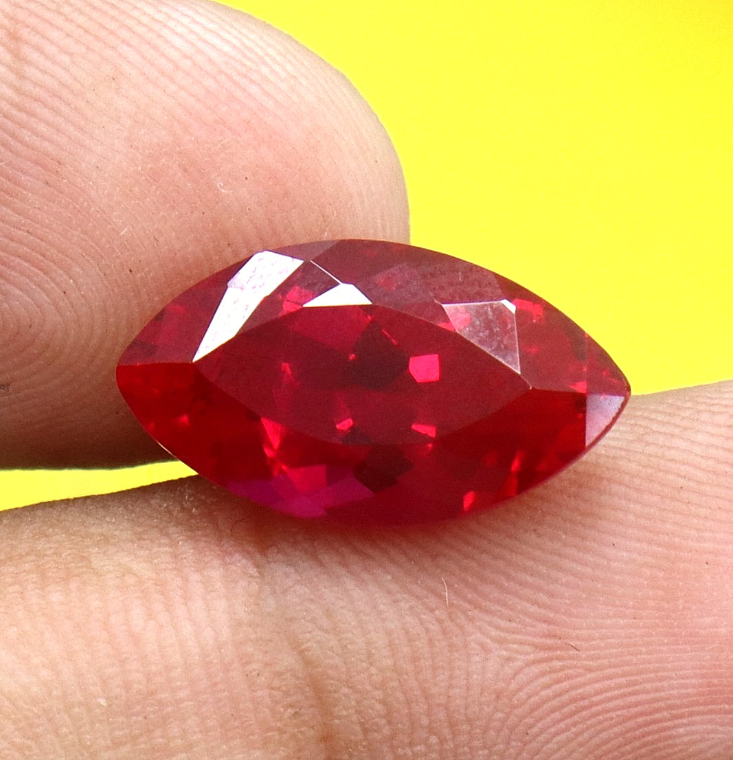 Natural Mozambique Blood Red Ruby Marquise Cut Loose Certified Gemstone 8.70 Ct