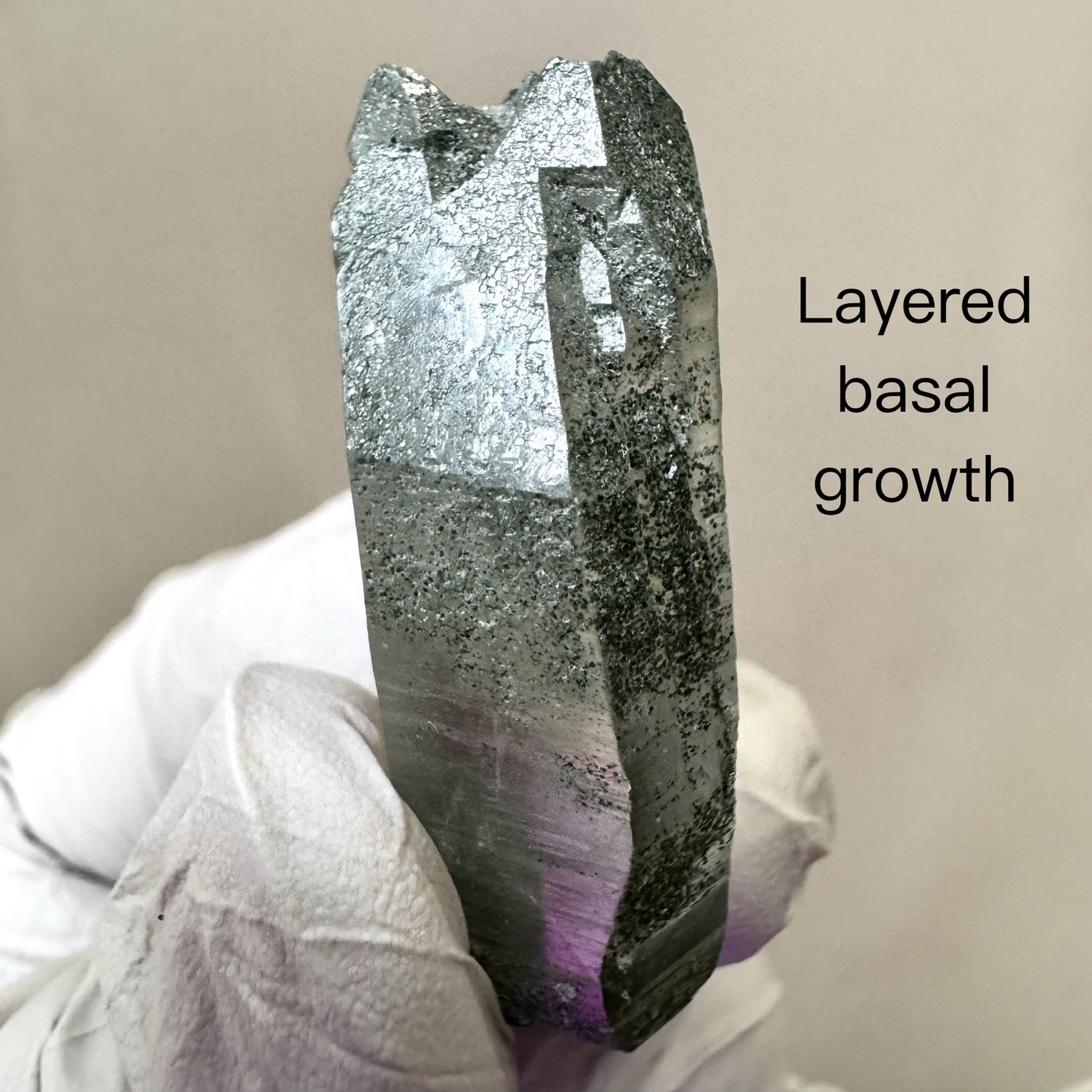 “Green Forest Canyon”Hashupi Himalaya Floater Silver-sand Phantom Quartz Crystal