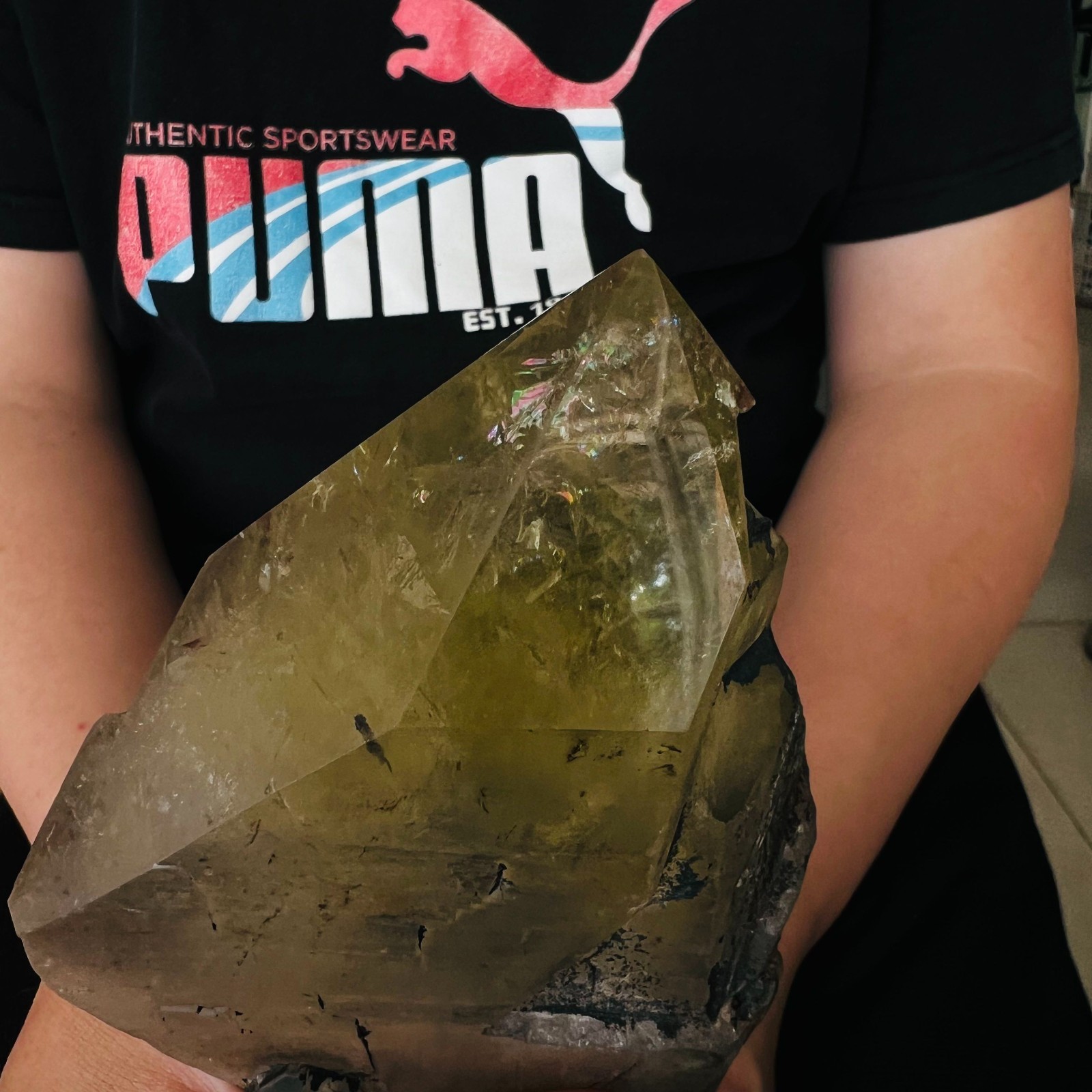 5.72LB Genuine Citrine Elestial Crystal – Untreated Raw Stone Healing Crystal