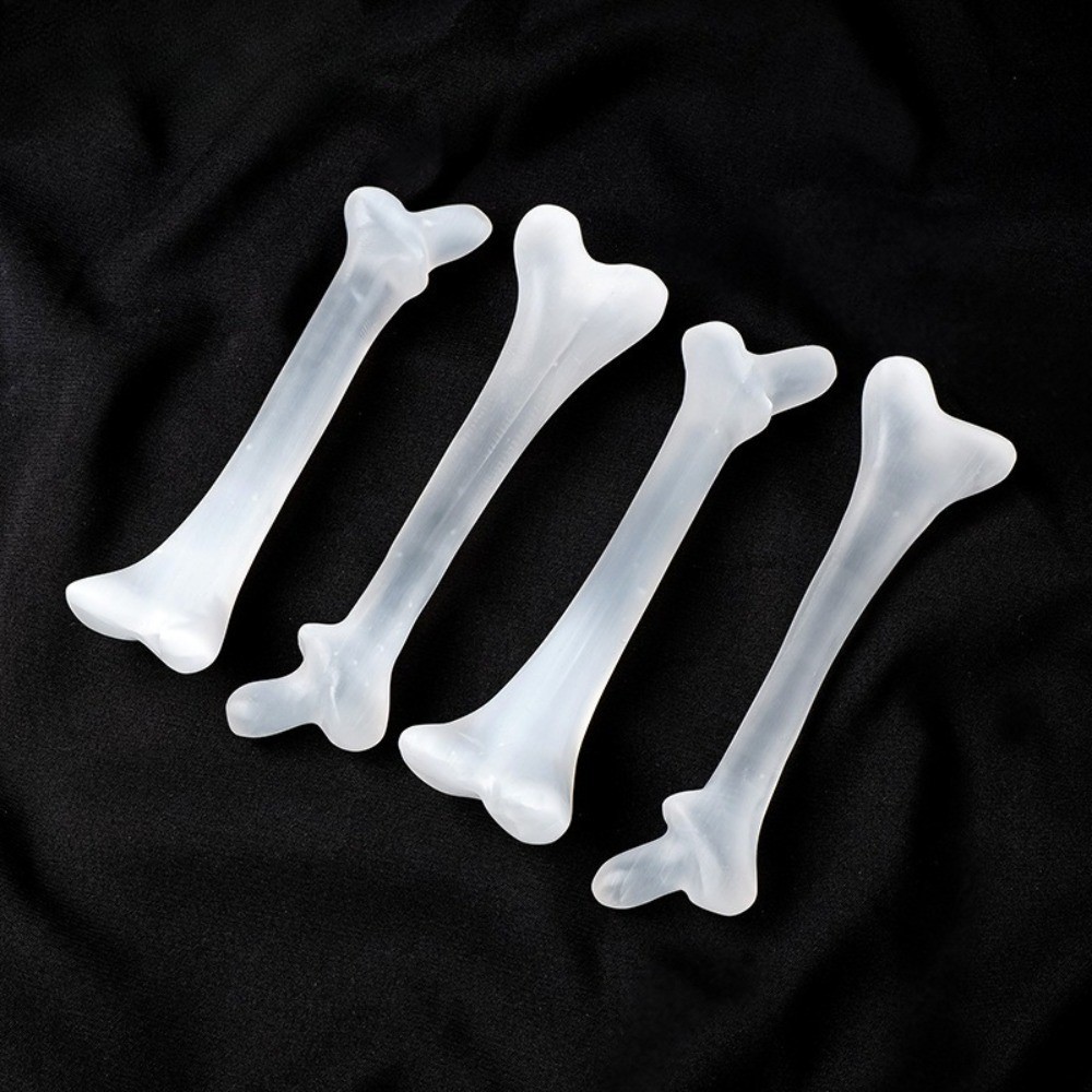 Gypsum Carved Skeleton Bone Halloween Spooky Gothic Home Party Decor Gift 2pcs