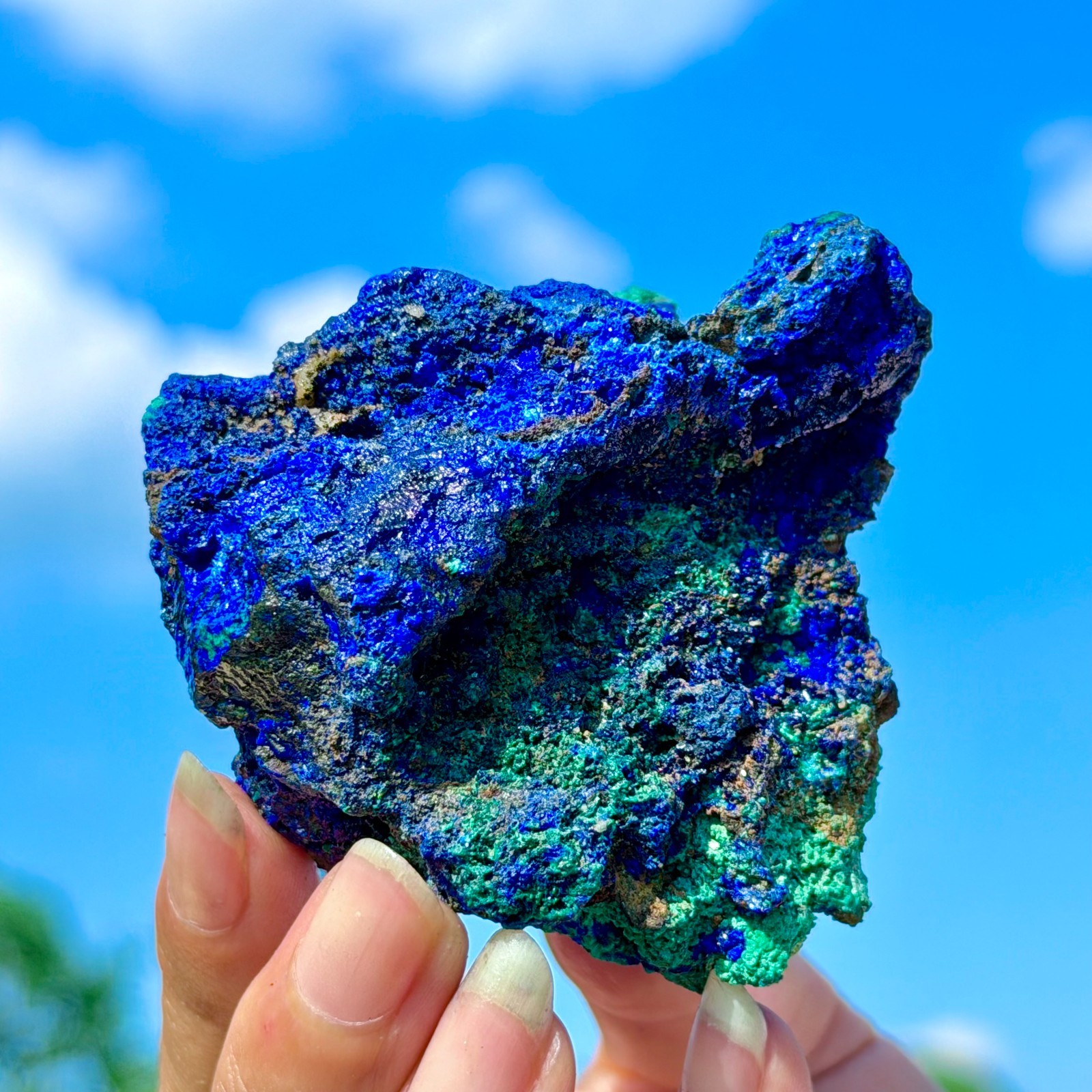 181G BEST NATURAL Azurite/Malachite Crystal Quartz Minerals Specimens
