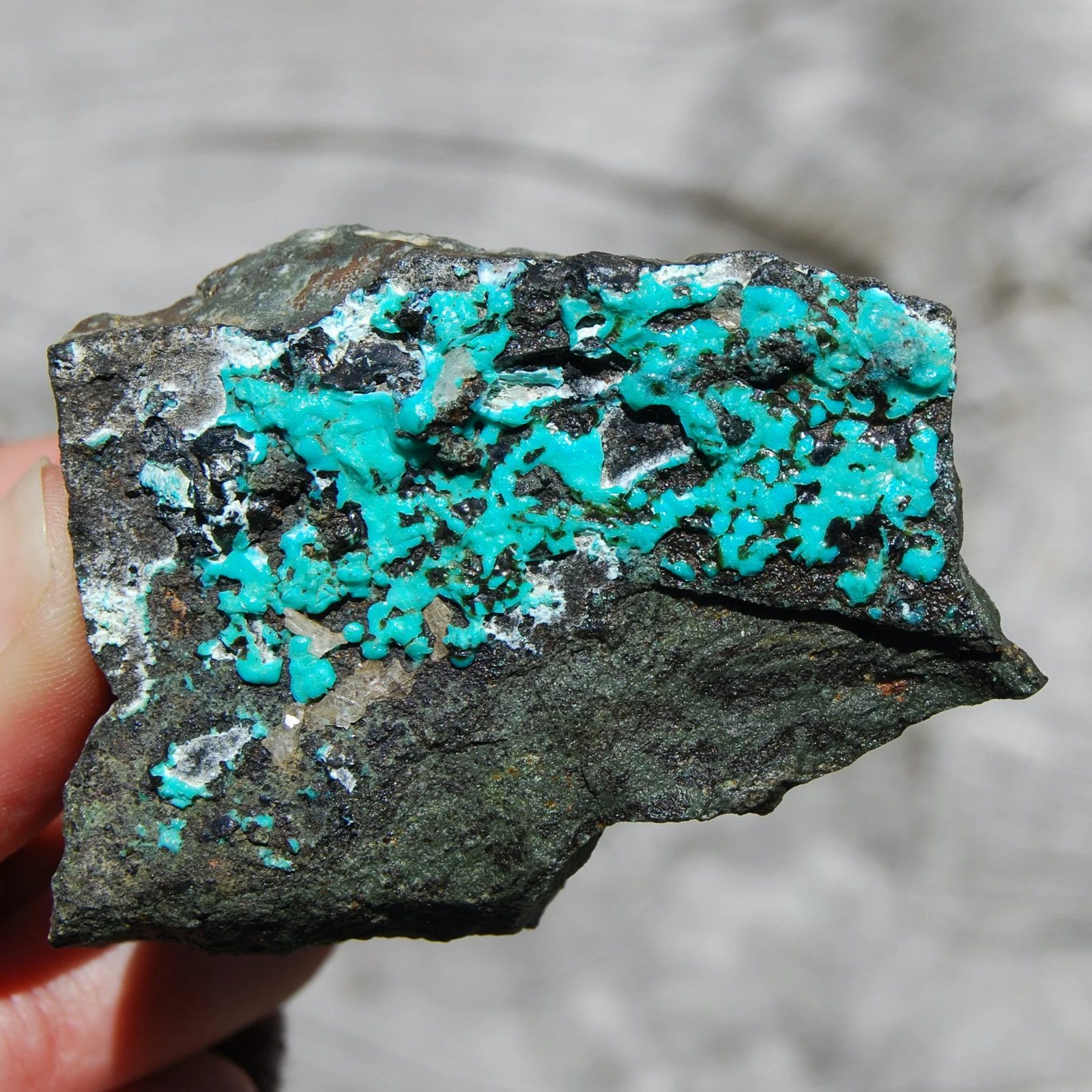 3in 145g Raw Silica Chrysocolla Crystal, Large Natural Rough Chrysocolla Specime
