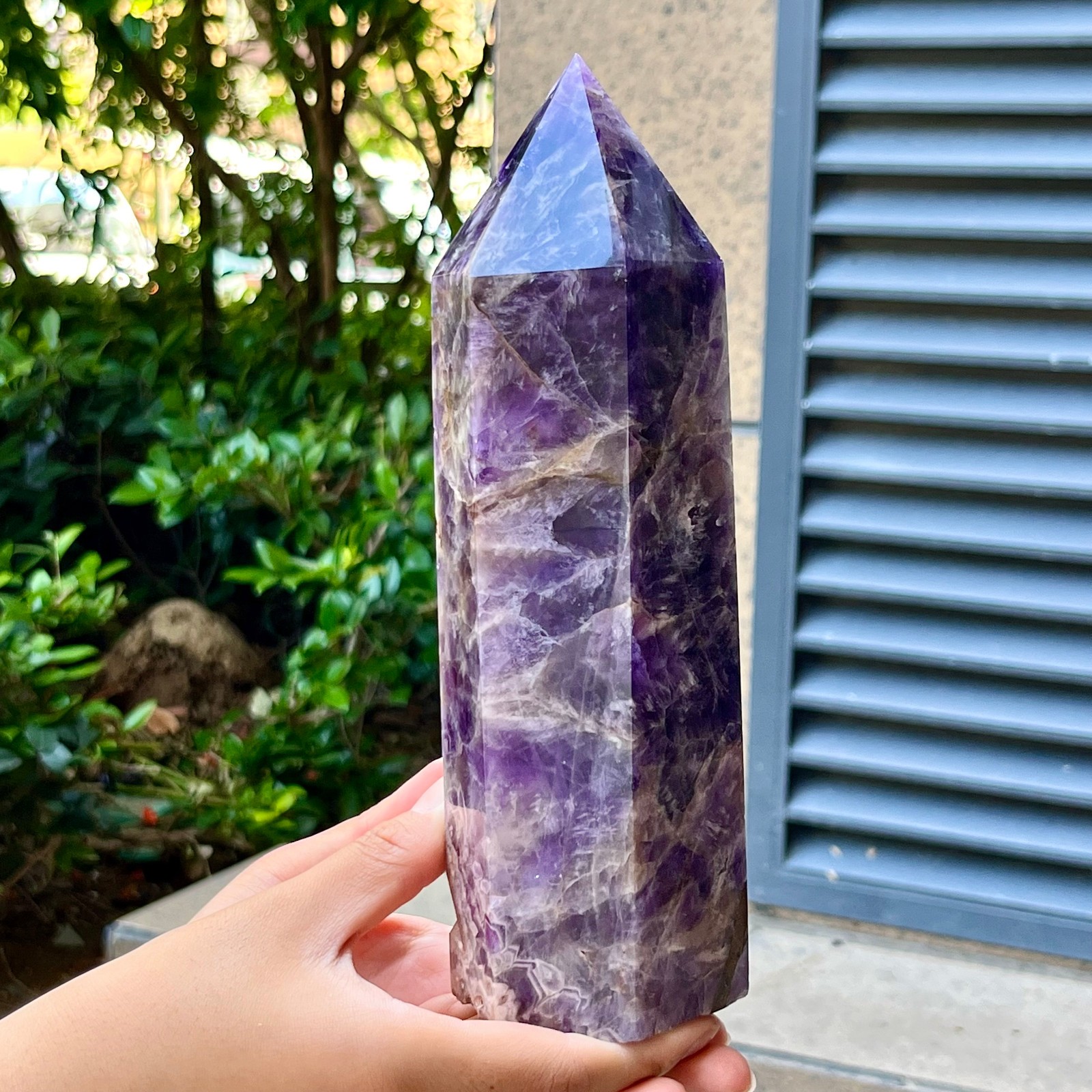 Premium Amethyst Crystal Tower Natural Purple Polished Point 2.8 lb