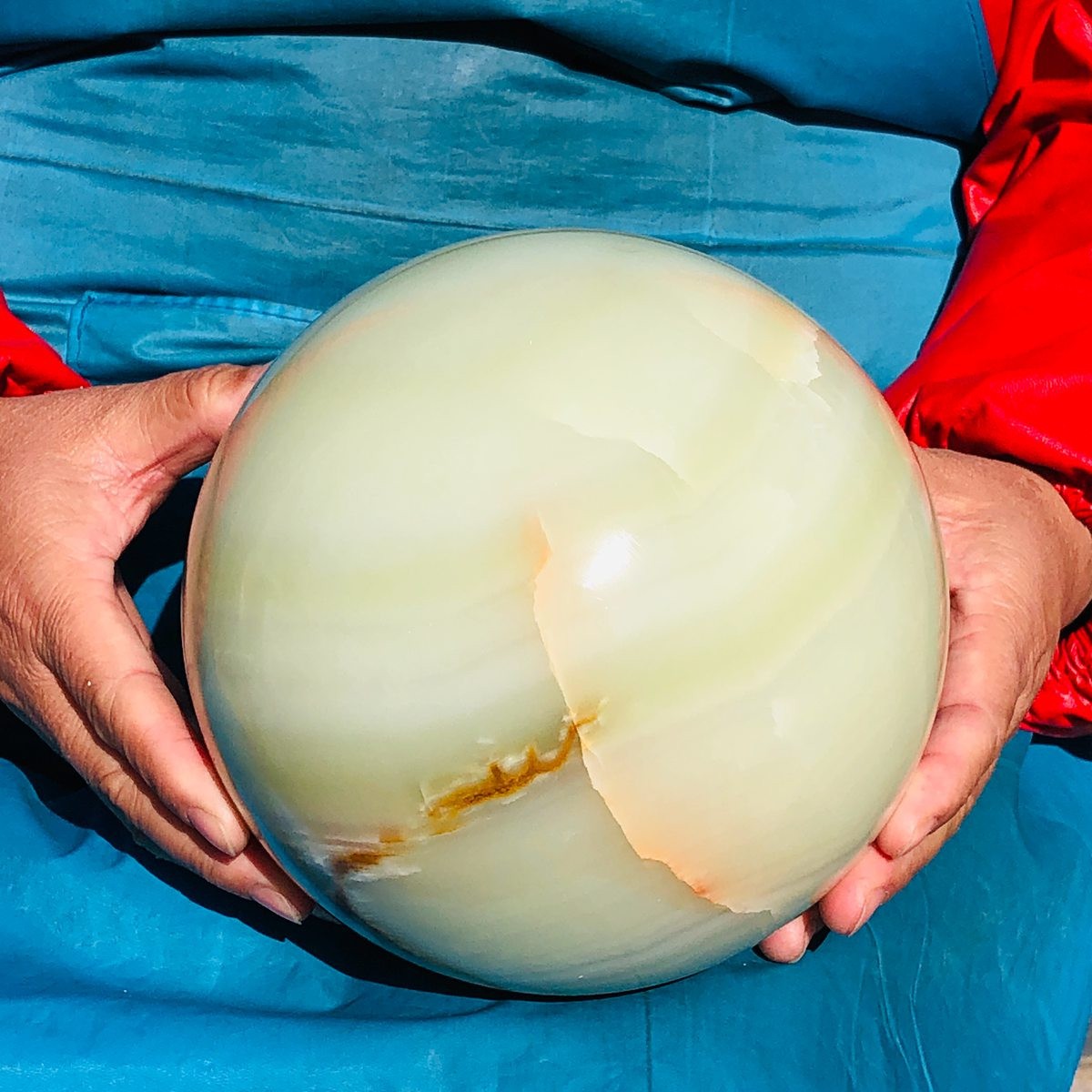 13.77LB Natural Afghanite sphere quartz crystal polished ball healing decor gift