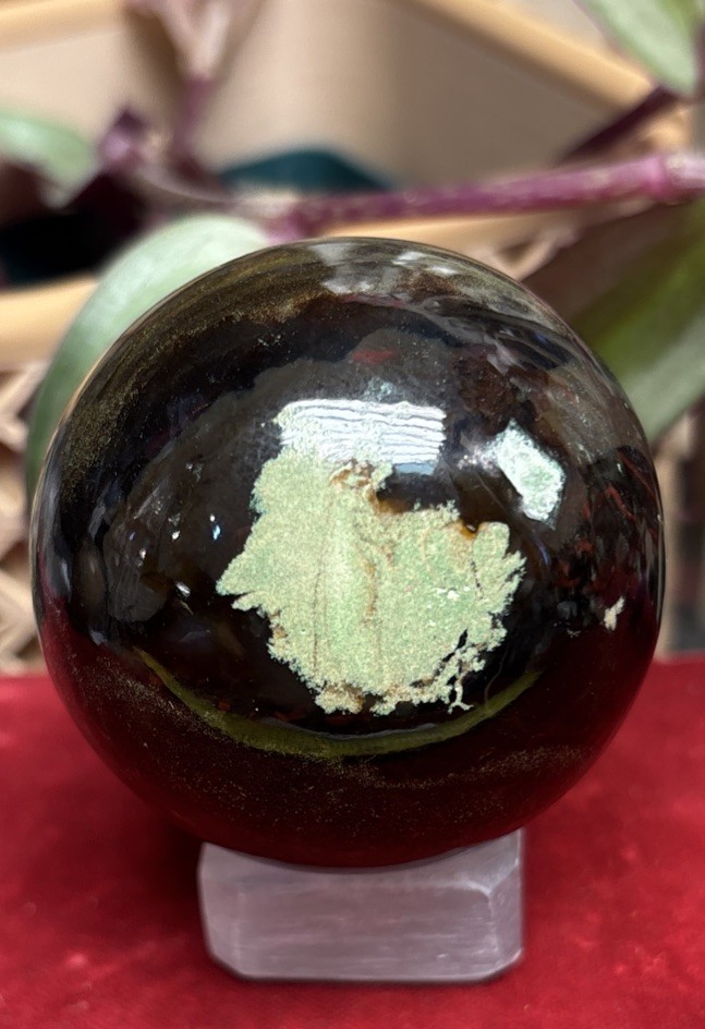 Fancy Jasper Sphere, The Supreme Nurturer Stone, Jasper 166 Grams 2”