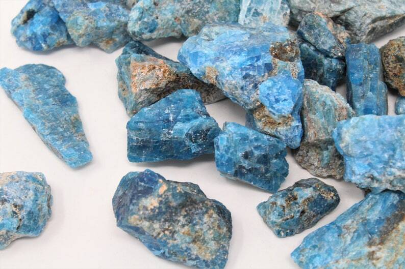 Blue Apatite Stones Bulk Wholesale Healing Crystal Raw Tumbling Crystals Rough