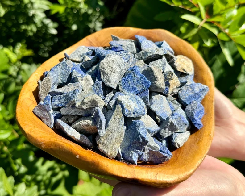 3Pcs Raw Lapis Lazuli Stone Rough Blue Crystal Healing Specimens Rocks Gifts