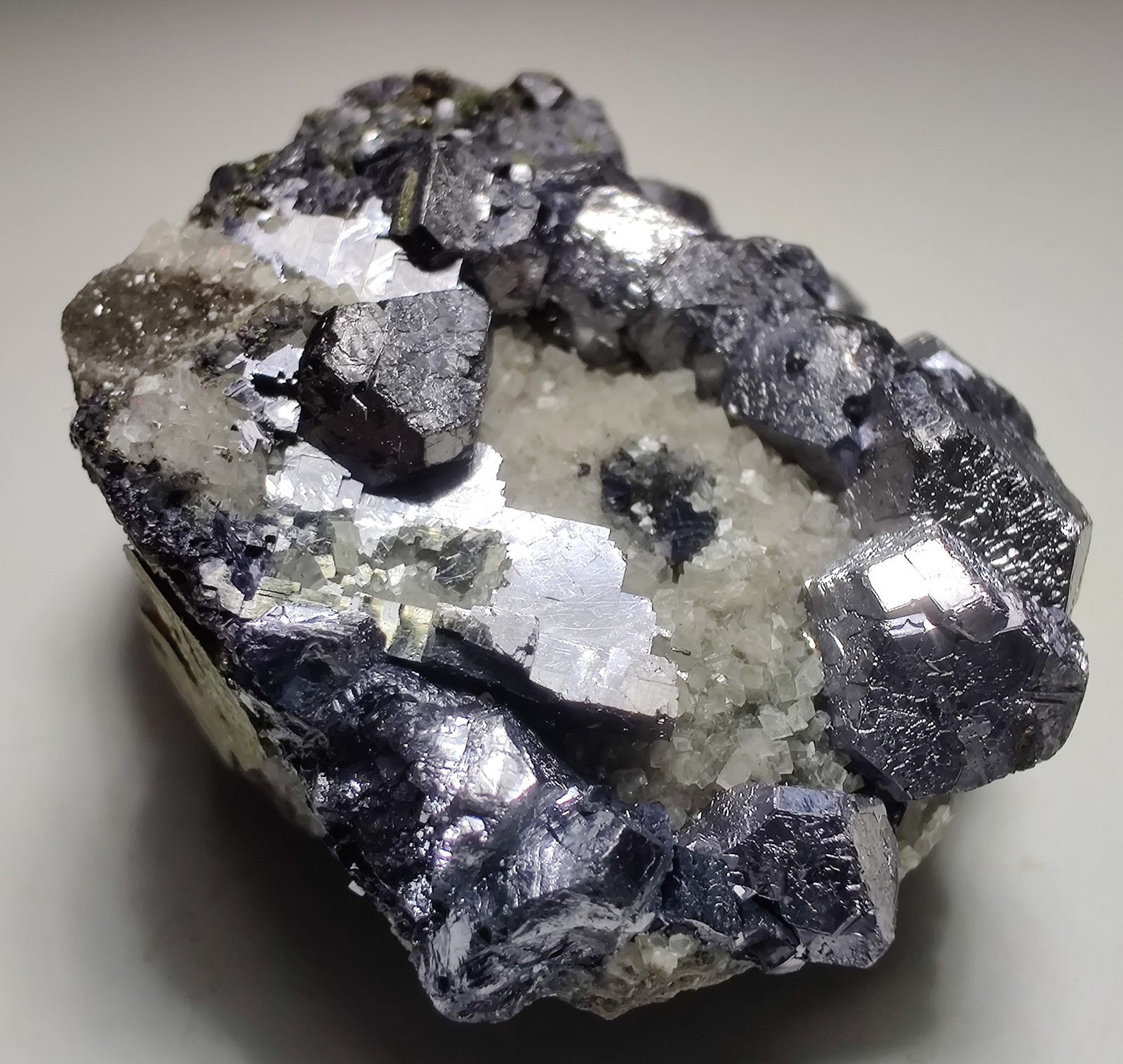 Galena crystals with Dolomite and Pyrite, collection piece. Illinois. 58 grams.