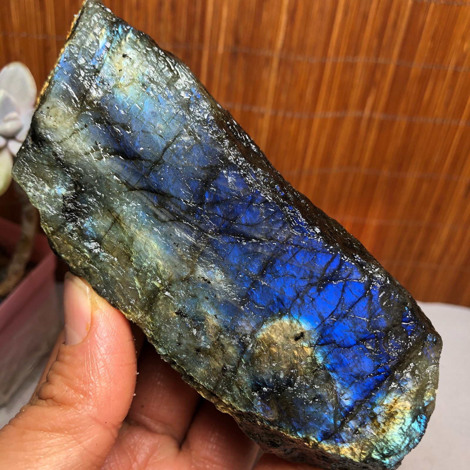 120-57-51mm Natural Labradorite Crystal gemstone Rough Mineral Specimen A3131