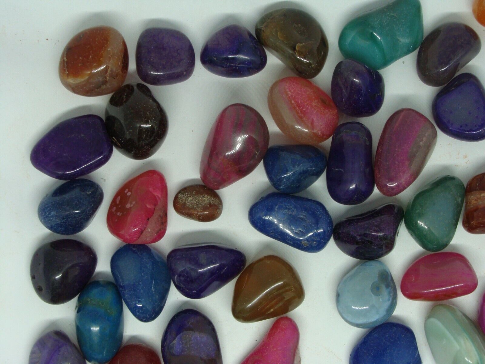 1900 Carats Natural Polished Small Mixed Tumble Stone Genuine Rock Gem Size #6