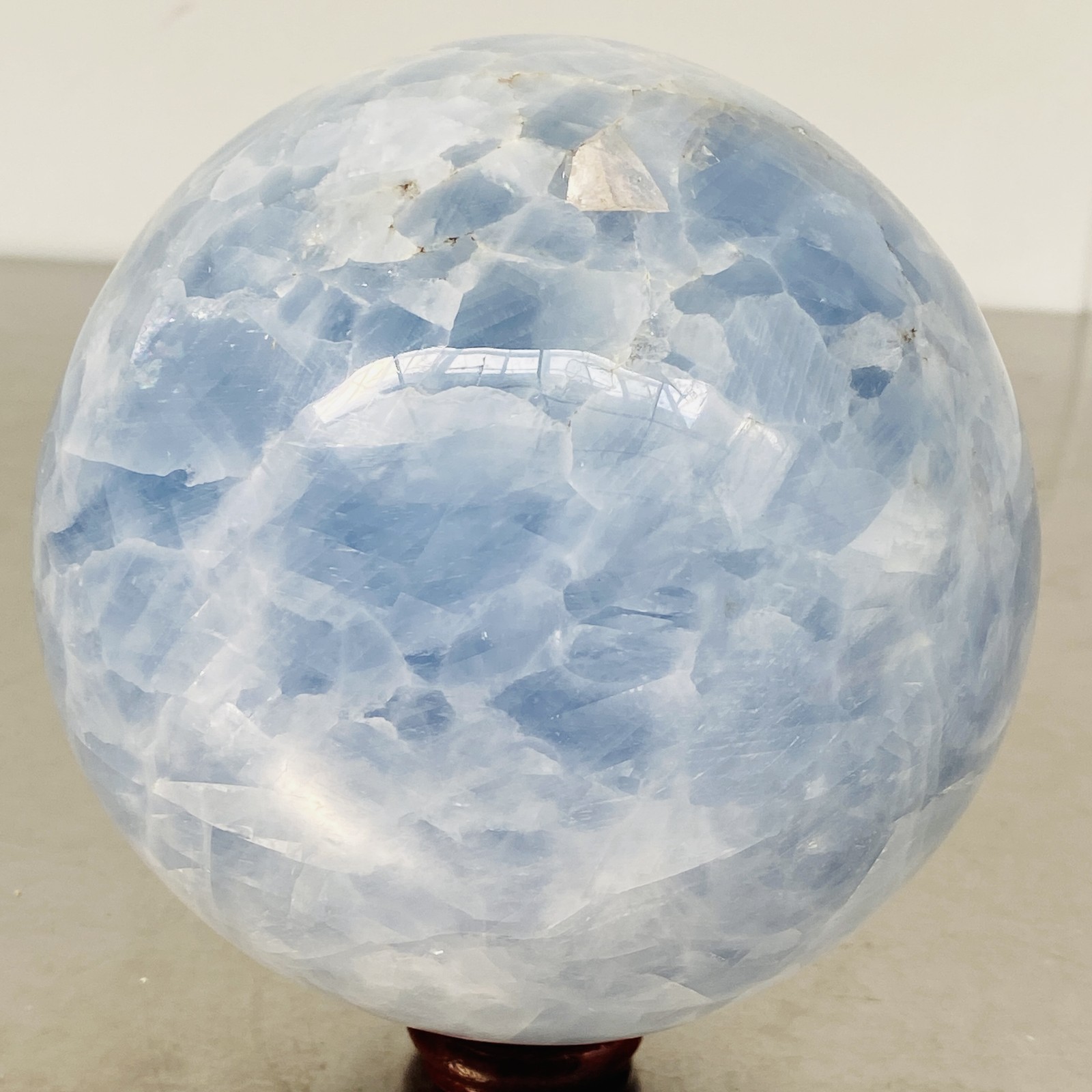 Natural Blue Celestite Crystal Sphere Ball Healing Madagascar 2840G (6.26LB)