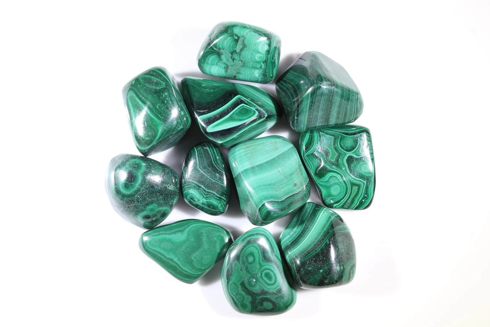 Malachite Tumbled Gemstones from South Africa – Bulk Wholesale Options – 1 LB
