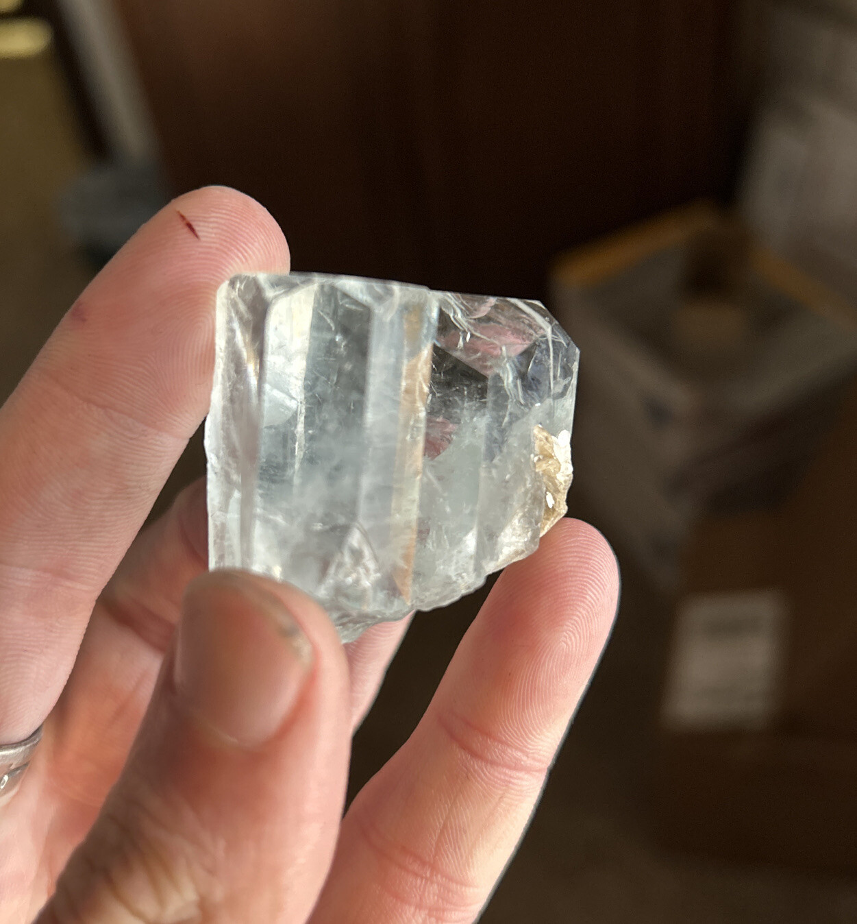 Huge 275 CT Natural Untreated Aquamarine Crystal High Clarity Gemmy Look