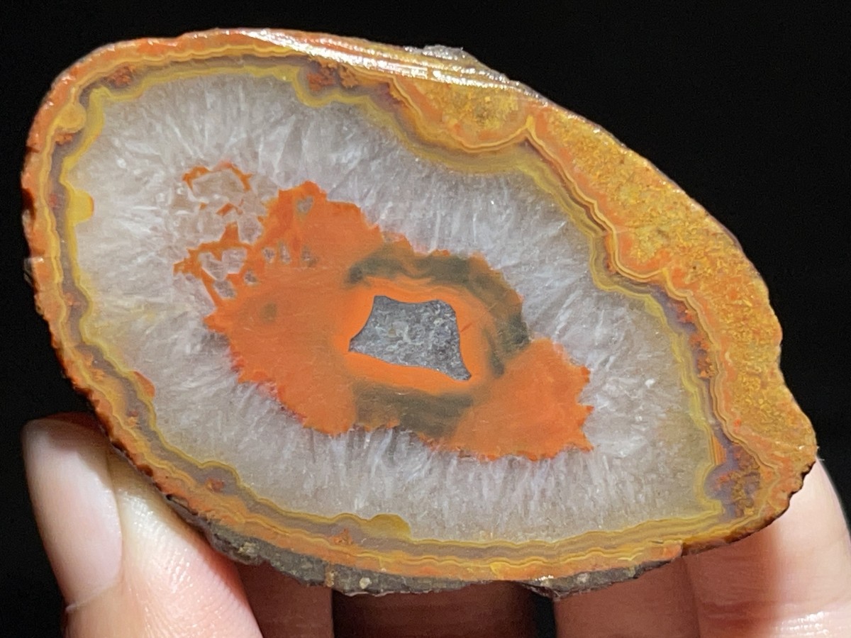 Natural 15 half Rough Chinese Agate crystal geode Achat Nodule Hebei 615g AA11