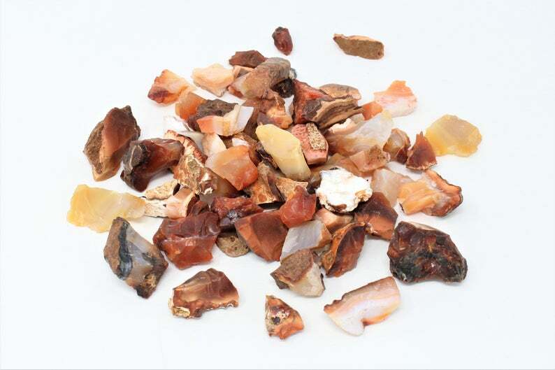 Rough Raw Carnelian Crystals Stones from Madagascar- High Grade A Quality
