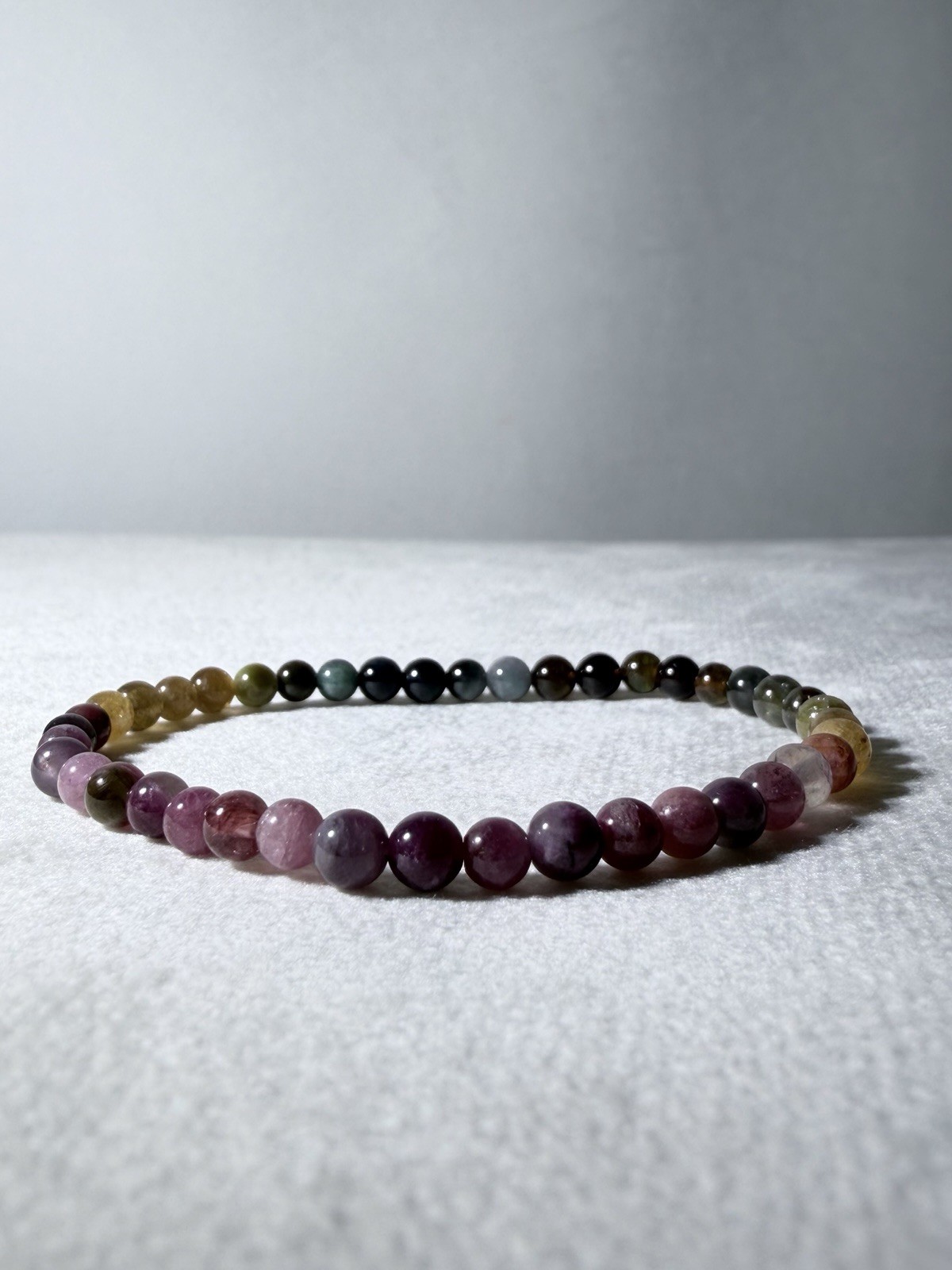 Natural Rainbow Multi Color Tourmaline Bracelet | Watermelon Tourmaline | Dainty