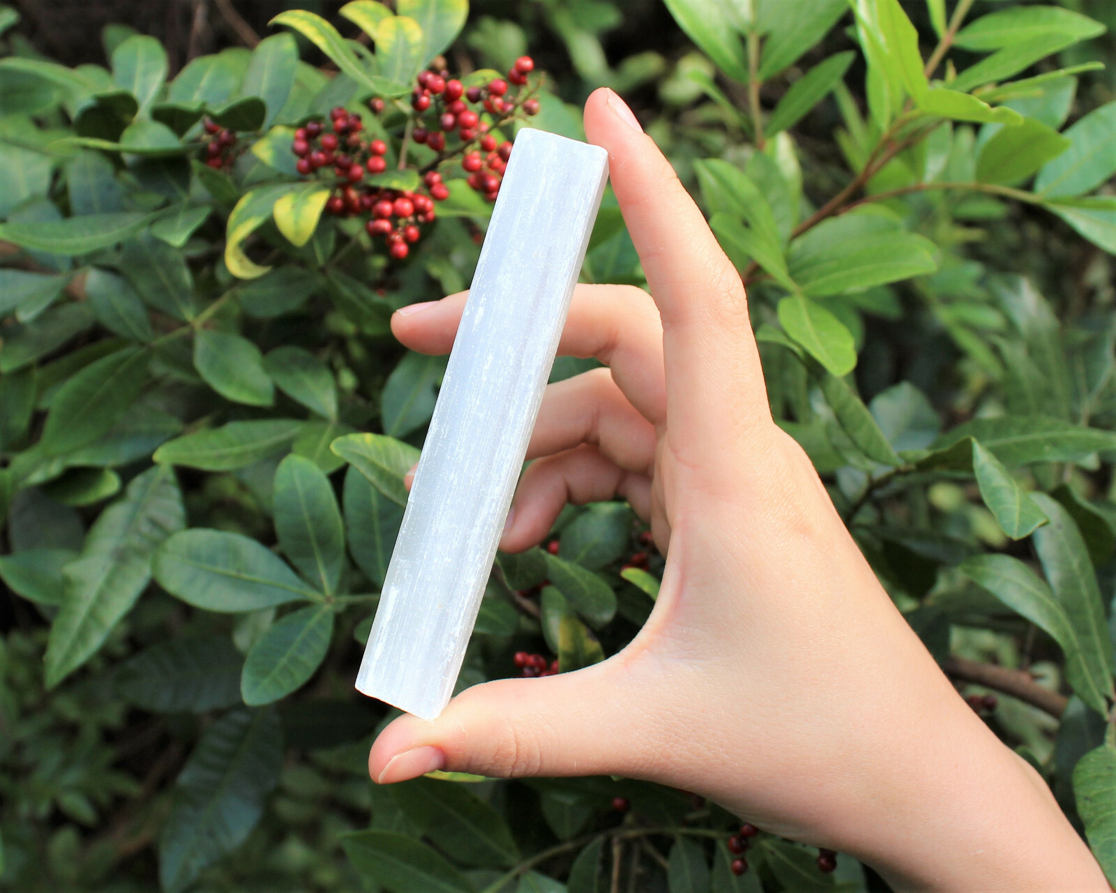 1 x 5″ Selenite Stick Wand Rough Crystal Specimen Selenite Wand Reiki Chakra